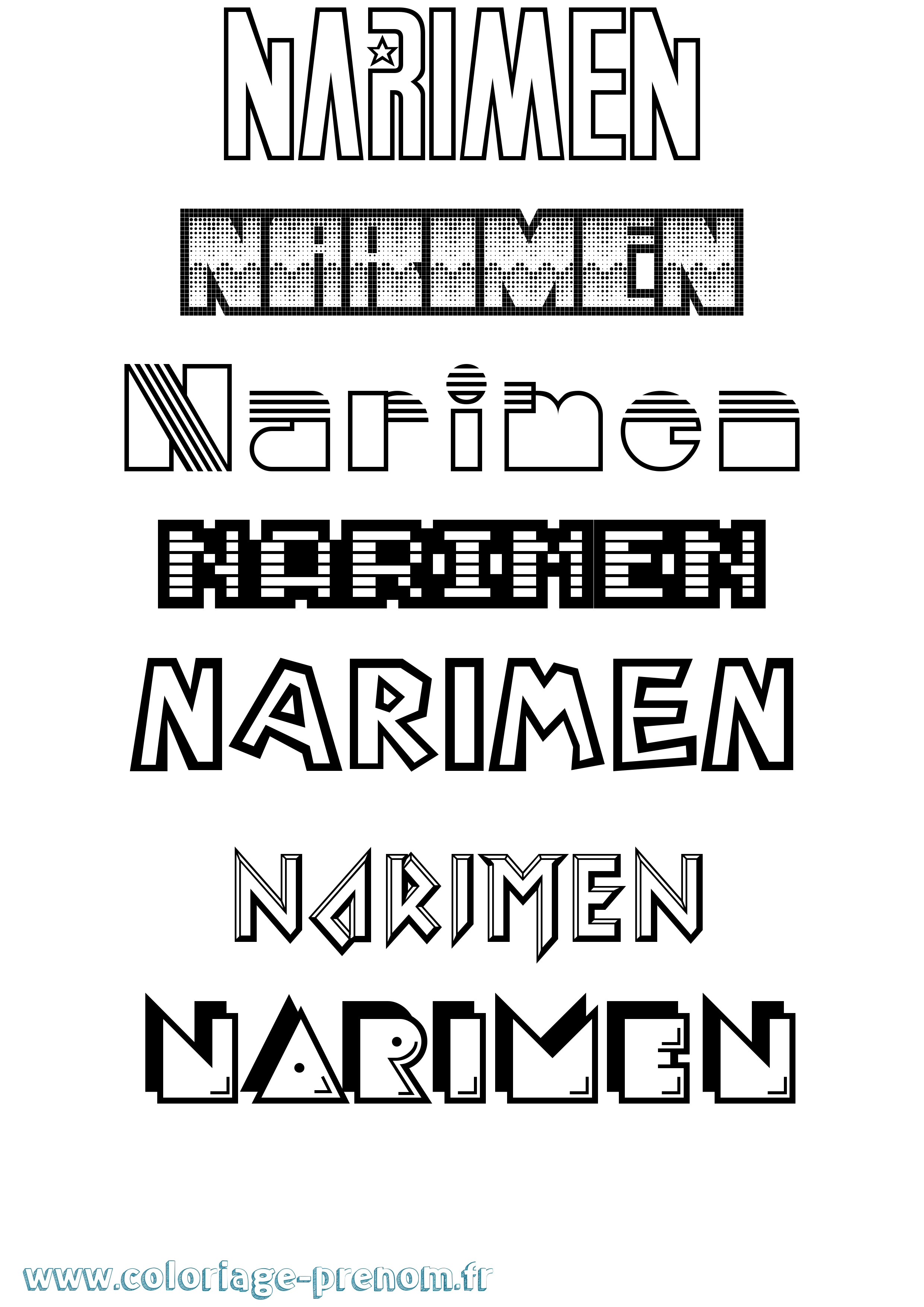 Coloriage Narimen Jeux Vidéos Coloriage prénom Narimen Jeux Vidéos