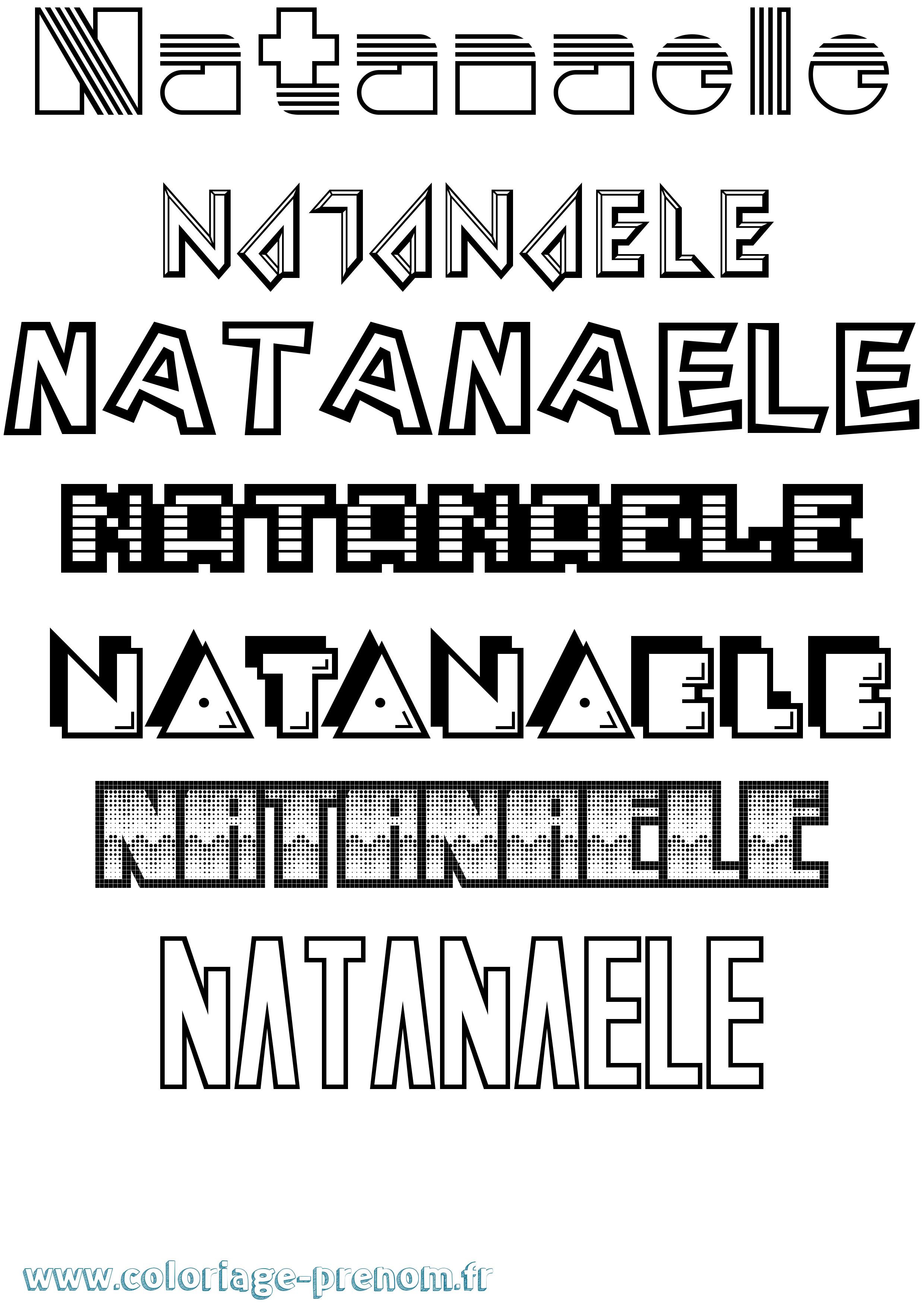 Coloriage Natanaele Jeux Vidéos Coloriage prénom Natanaele Jeux Vidéos