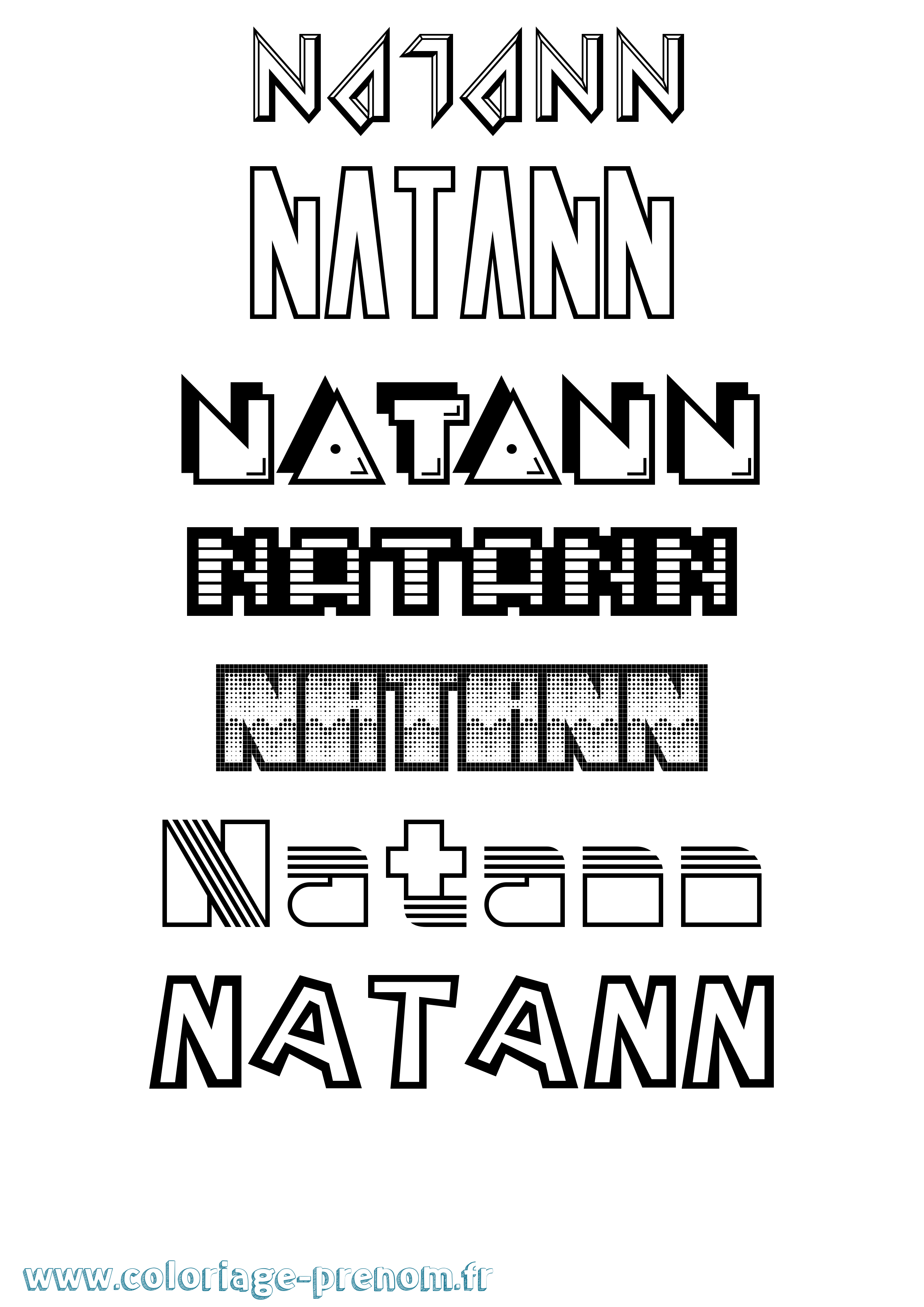 Coloriage Natann Jeux Vidéos Coloriage prénom Natann Jeux Vidéos