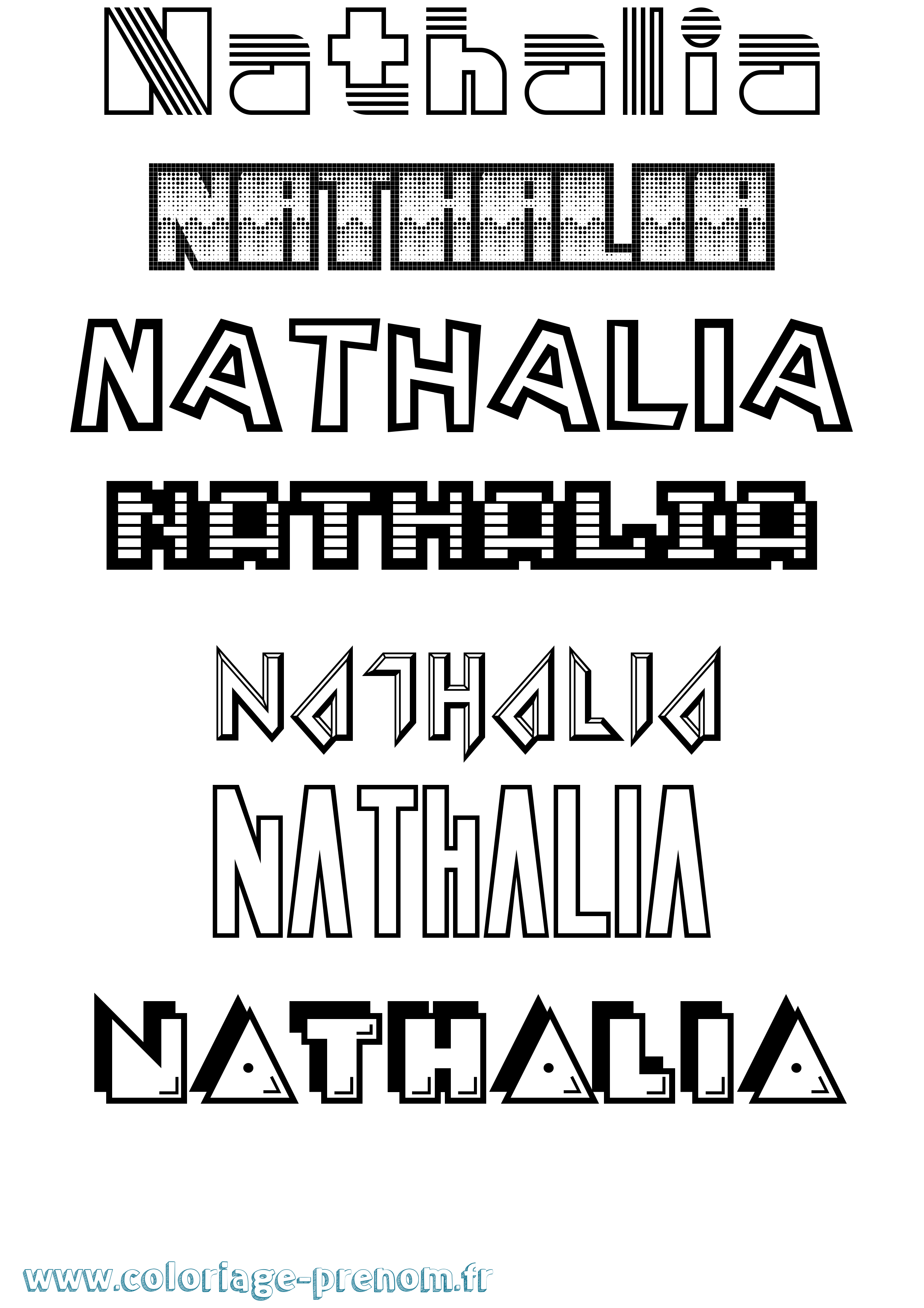 Coloriage Nathalia Jeux Vidéos Coloriage prénom Nathalia Jeux Vidéos