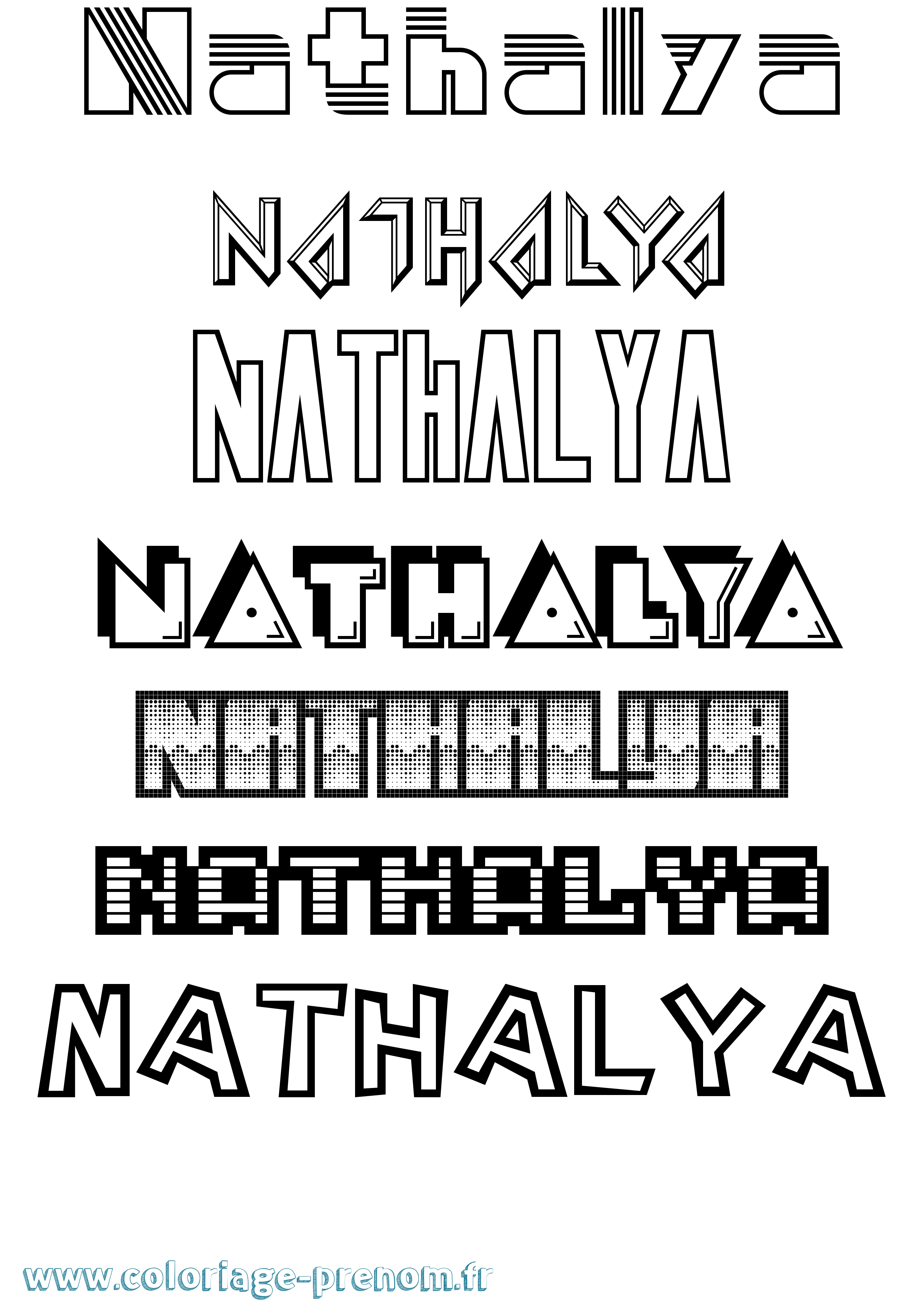 Coloriage Nathalya Jeux Vidéos Coloriage prénom Nathalya Jeux Vidéos