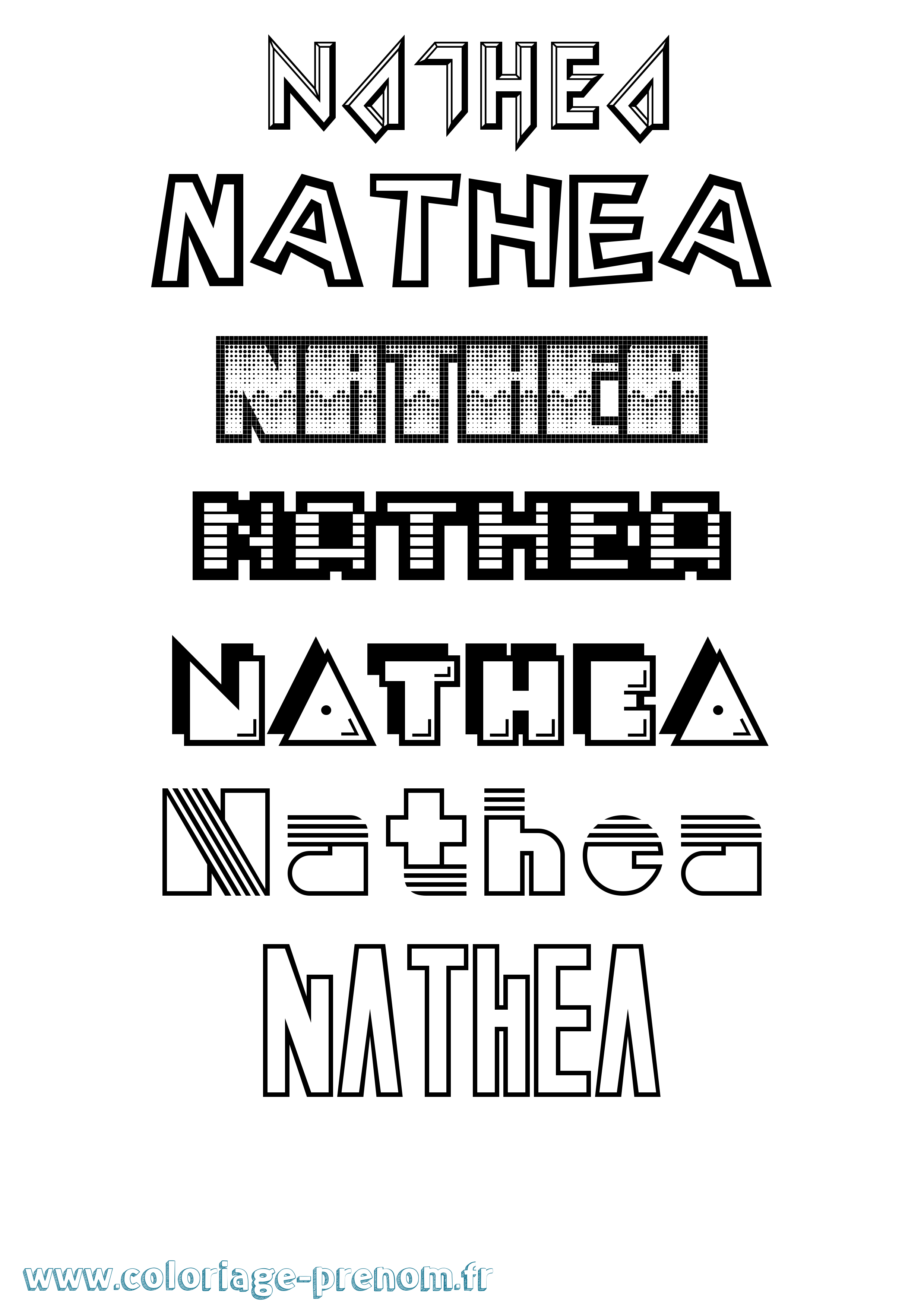 Coloriage Nathea Jeux Vidéos Coloriage prénom Nathea Jeux Vidéos