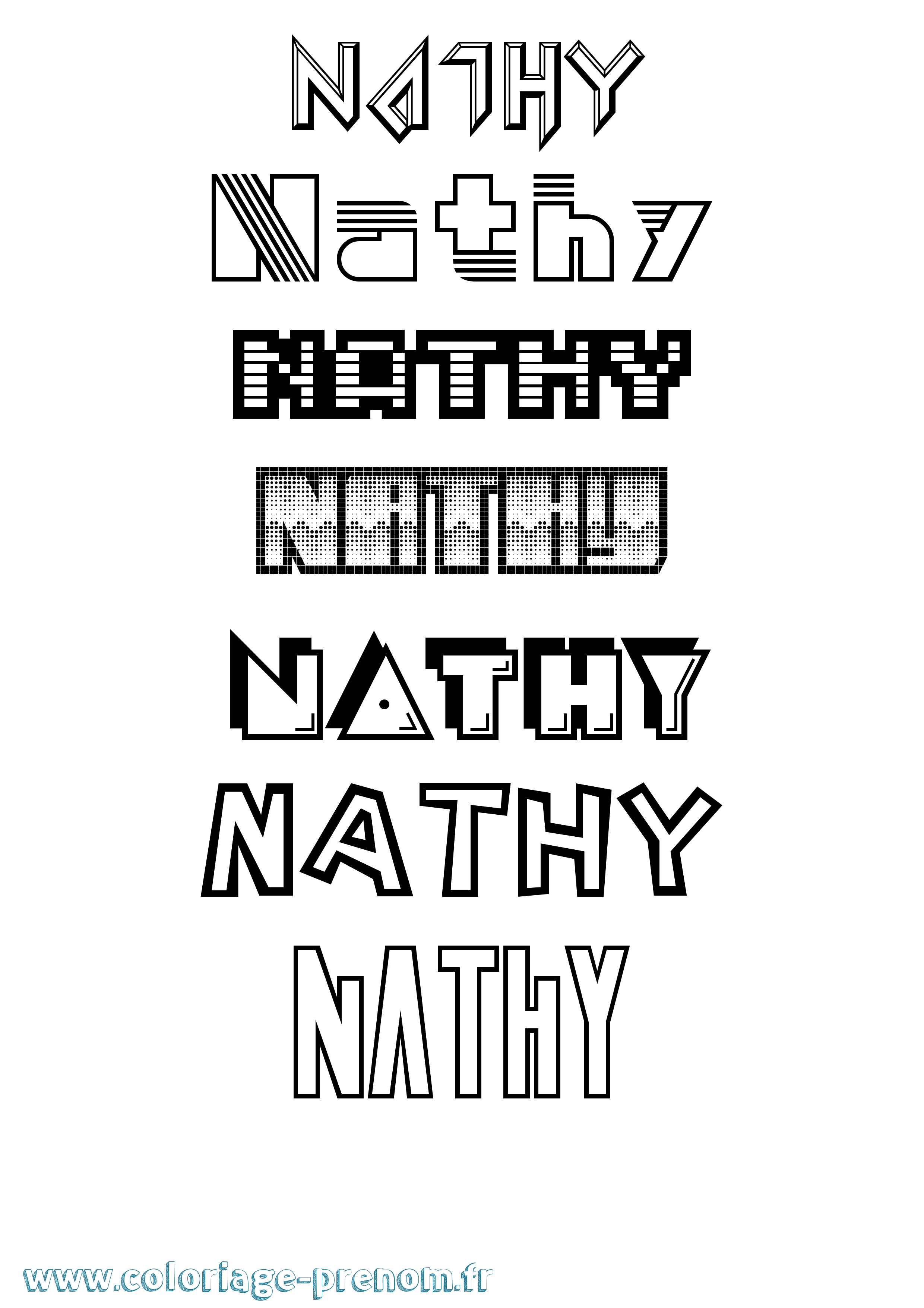 Coloriage Nathy Jeux Vidéos Coloriage prénom Nathy Jeux Vidéos