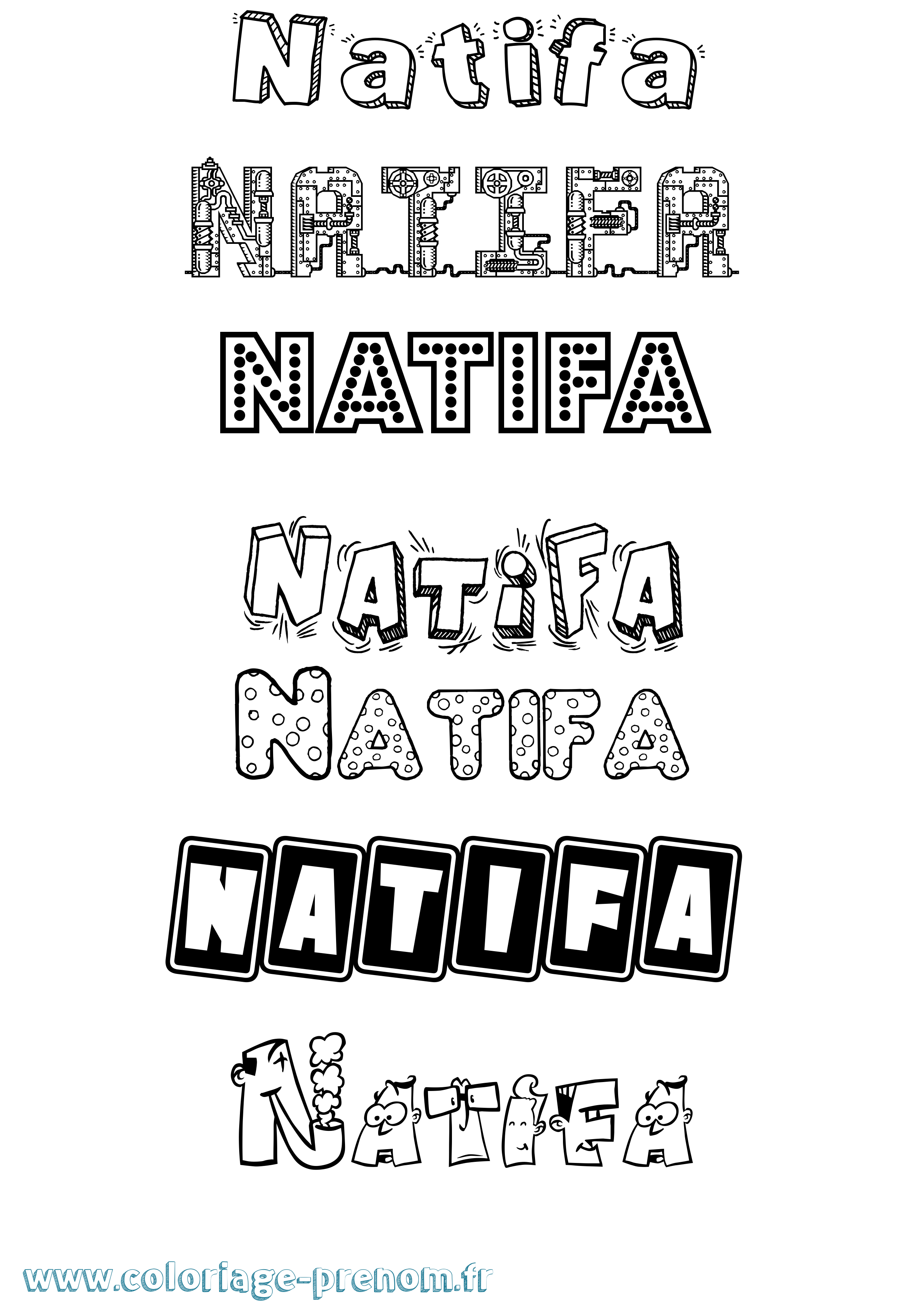 Coloriage Natifa Fun Coloriage prénom Natifa Fun
