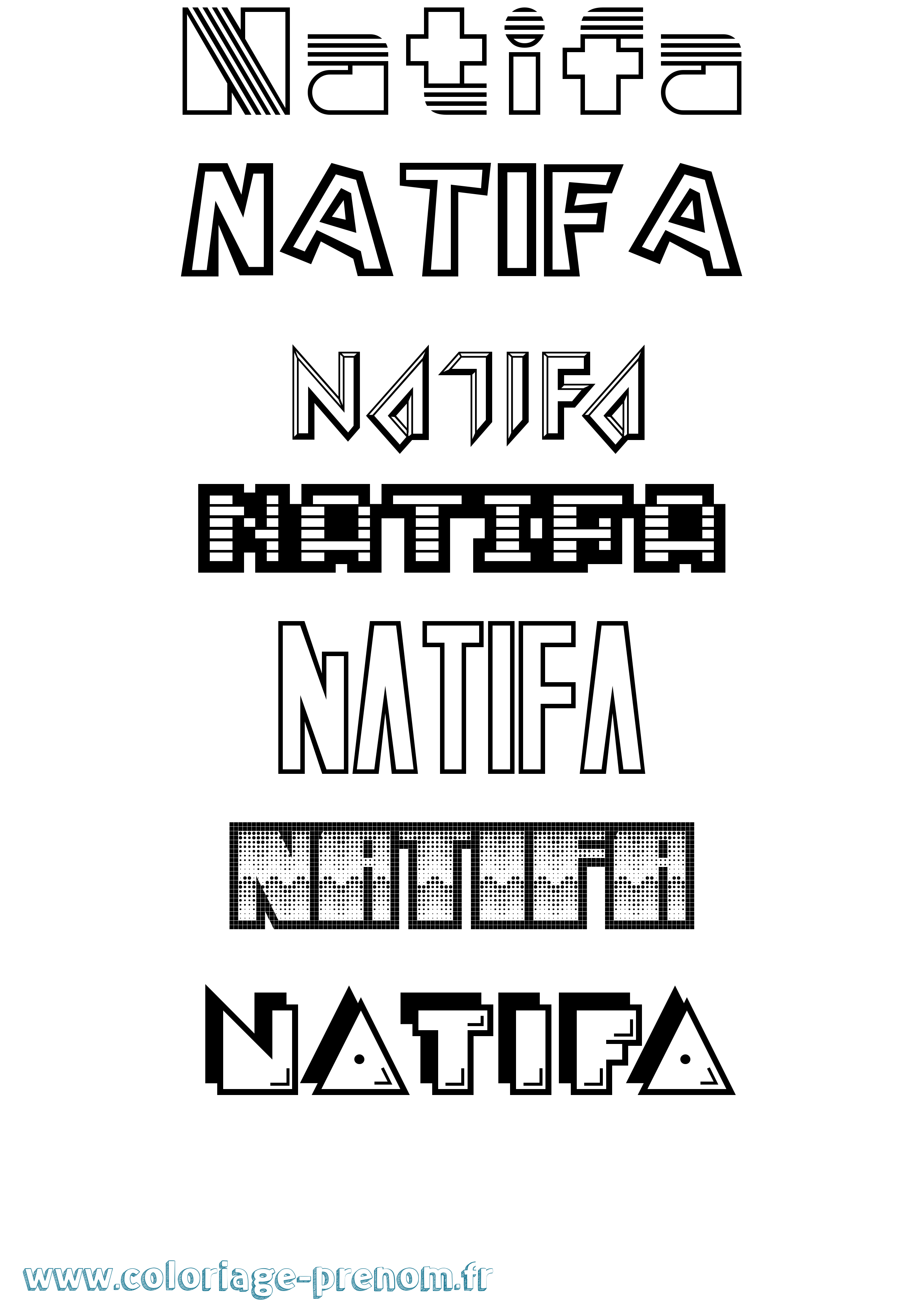 Coloriage Natifa Jeux Vidéos Coloriage prénom Natifa Jeux Vidéos