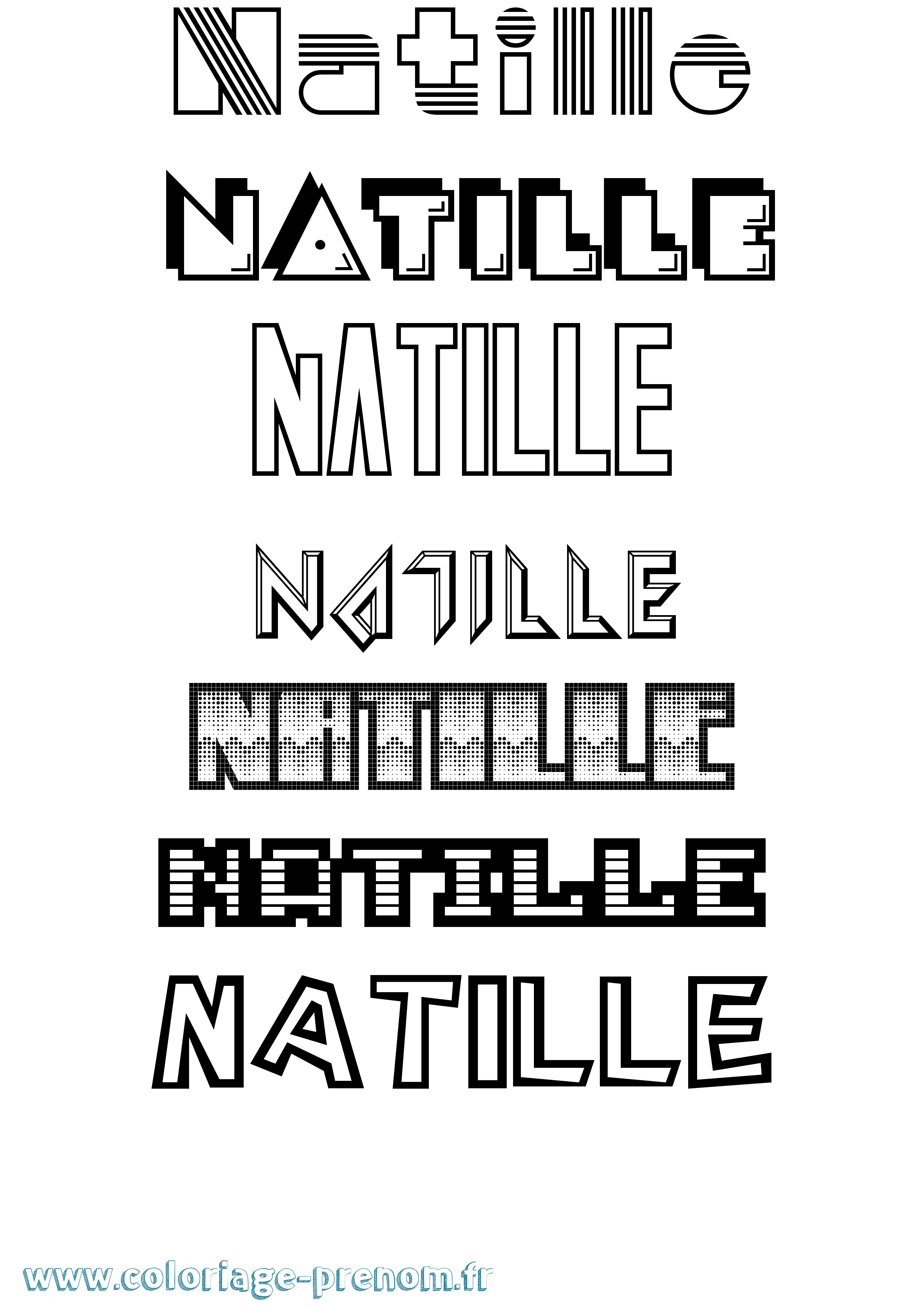 Coloriage Natille Jeux Vidéos Coloriage prénom Natille Jeux Vidéos