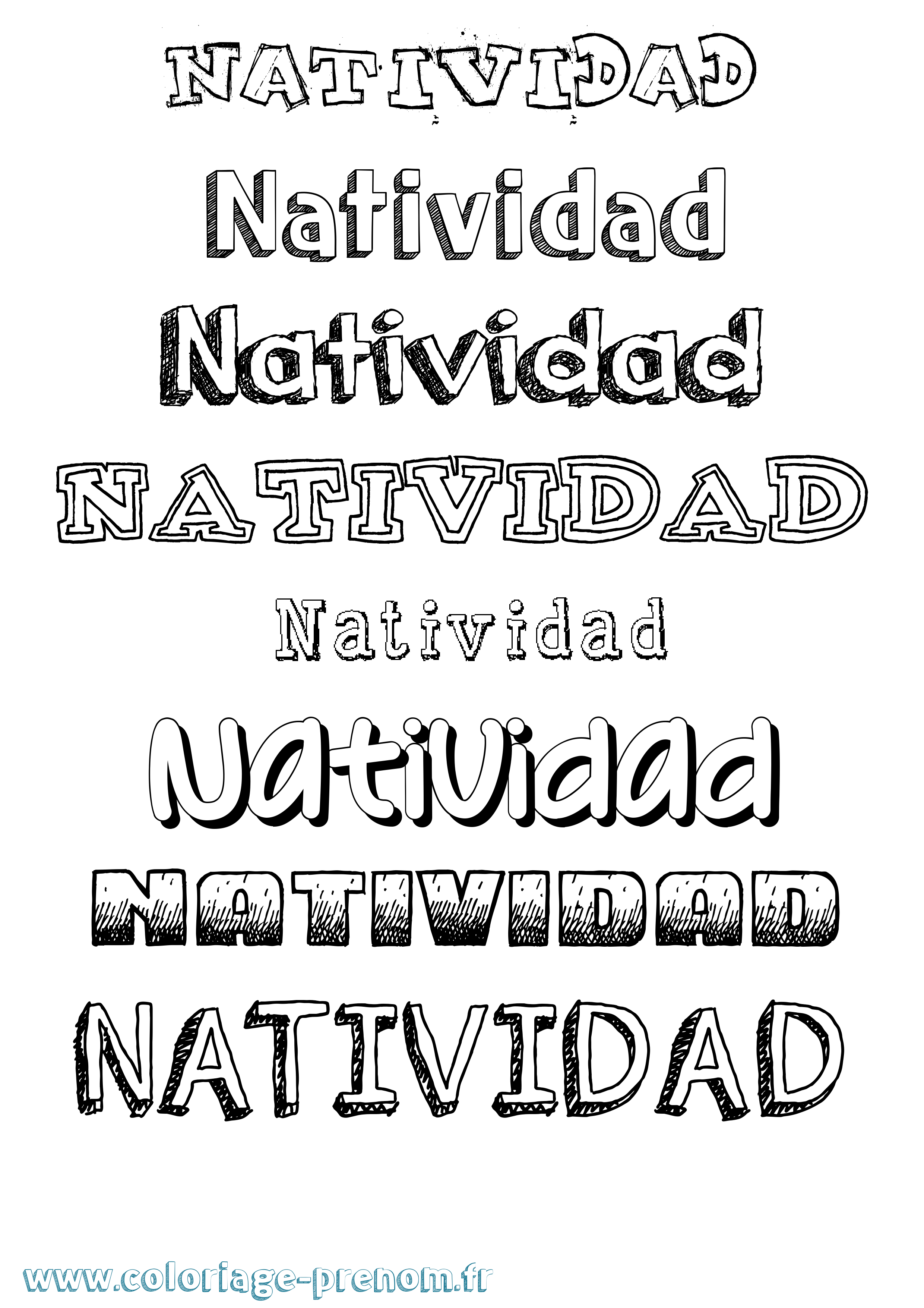 Coloriage Natividad Dessiné Coloriage prénom Natividad Dessiné
