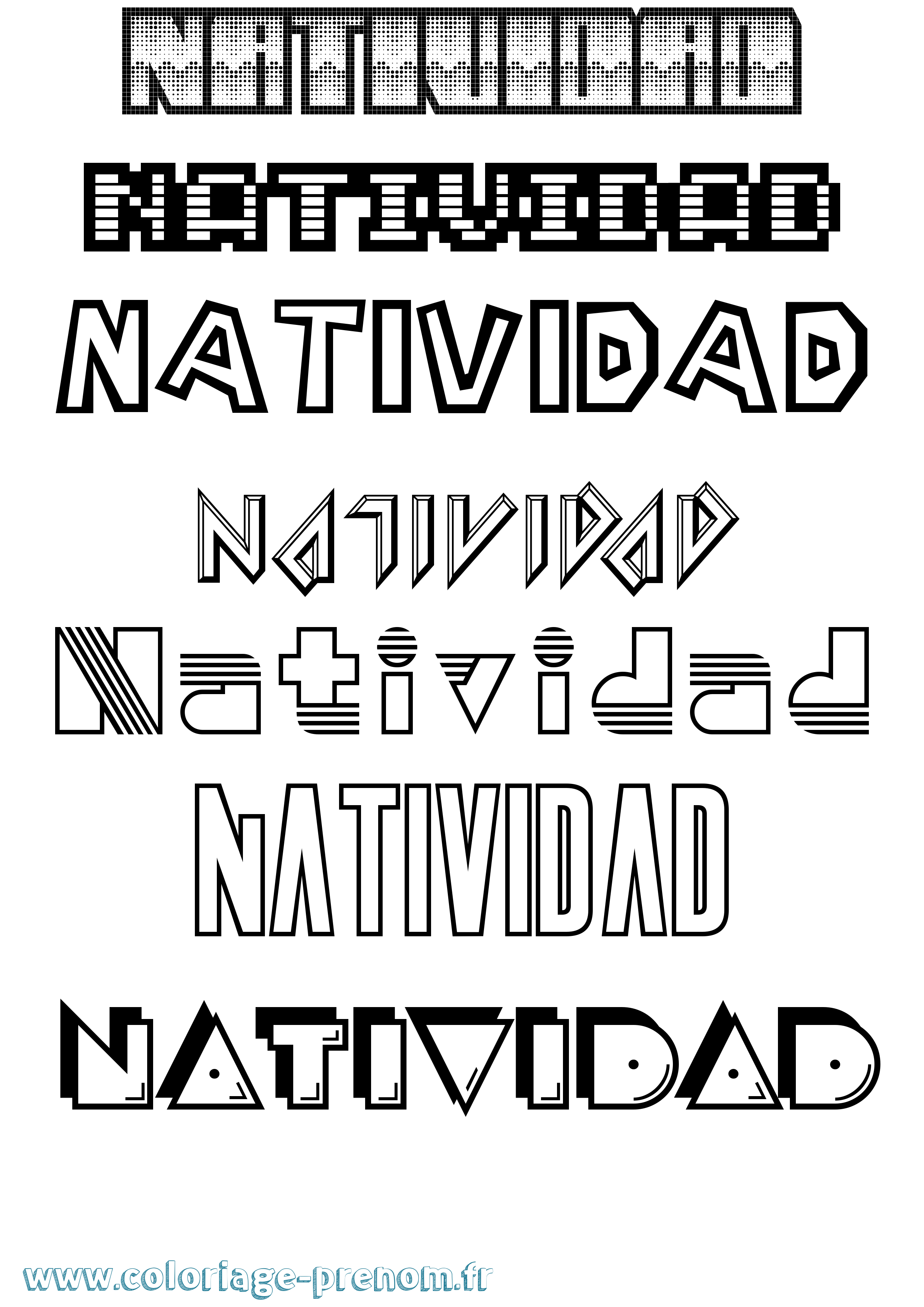 Coloriage Natividad Jeux Vidéos Coloriage prénom Natividad Jeux Vidéos