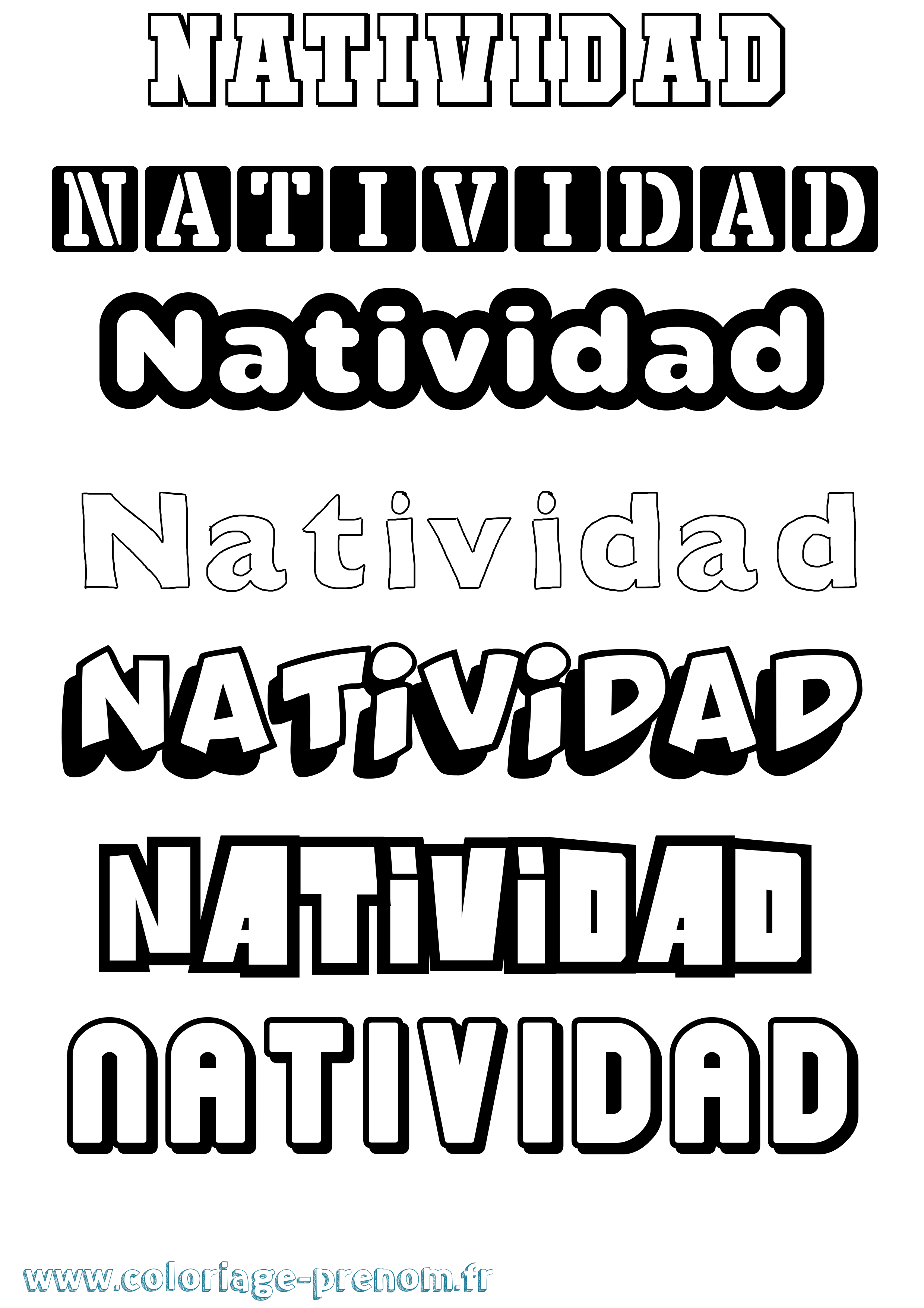 Coloriage Natividad Simple Coloriage prénom Natividad Simple