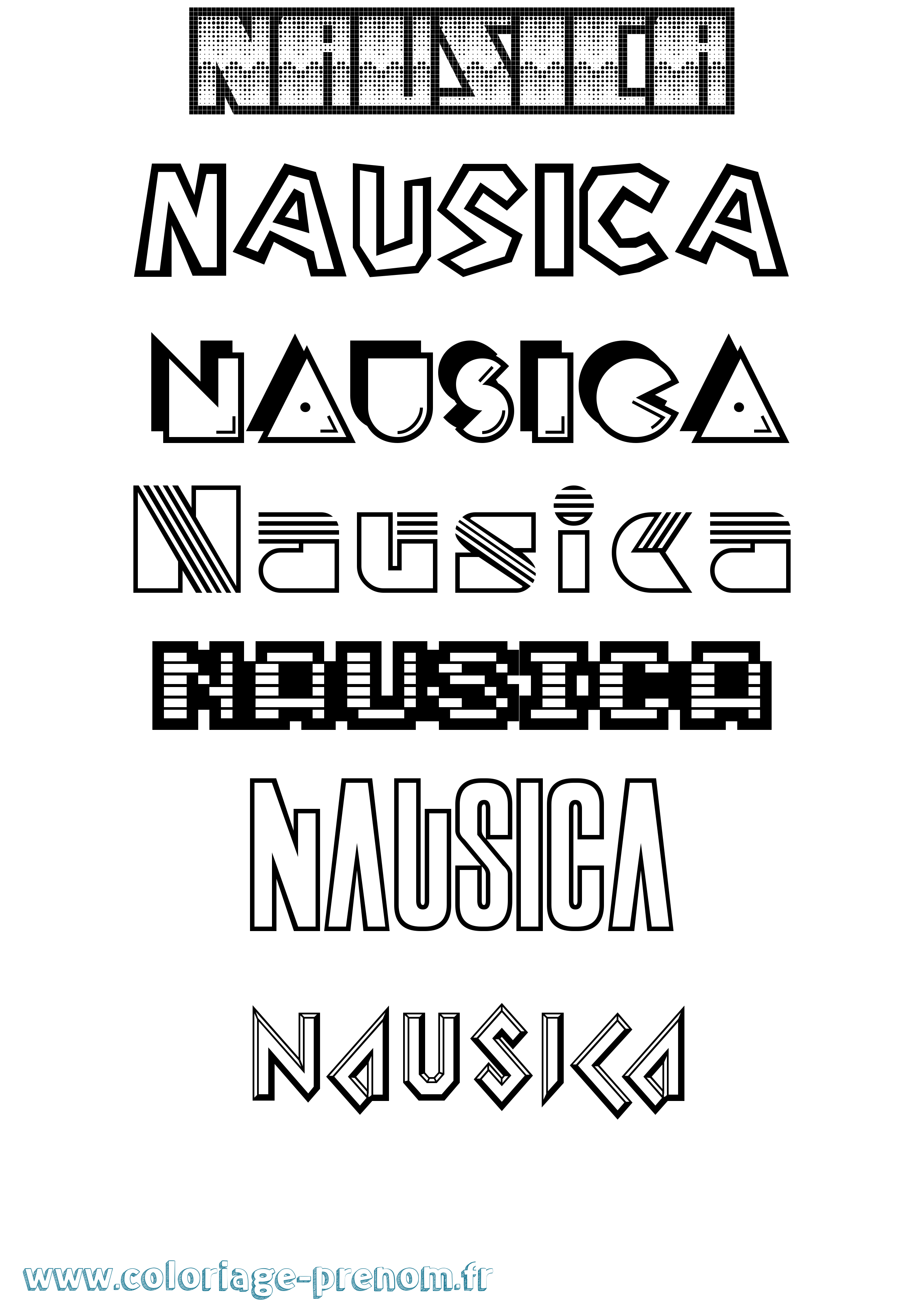 Coloriage Nausica Jeux Vidéos Coloriage prénom Nausica Jeux Vidéos