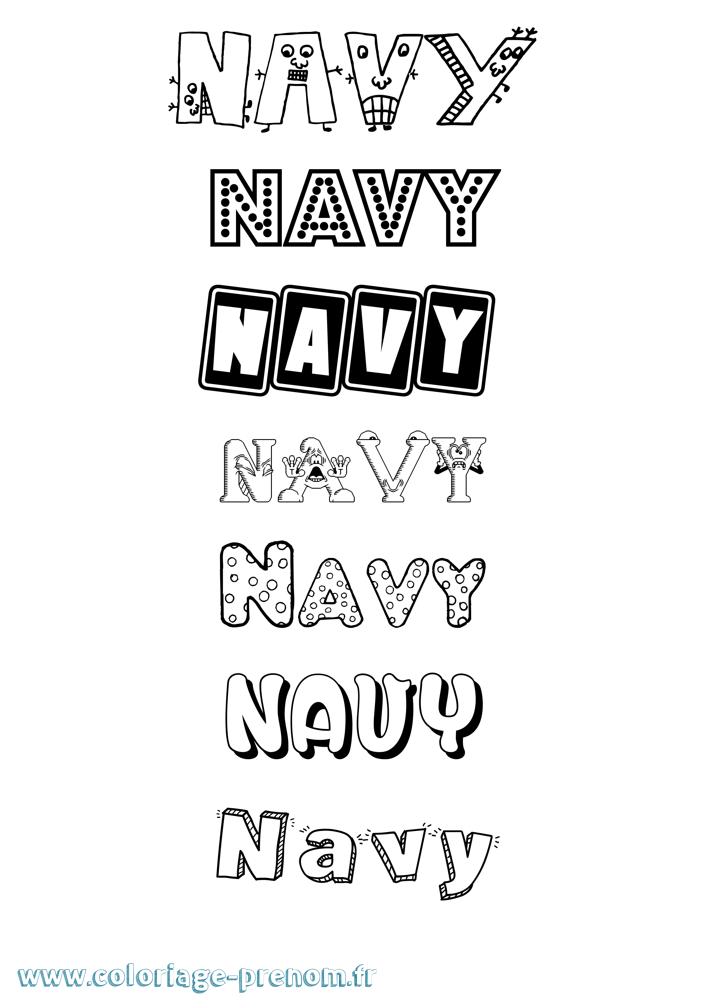 Coloriage Navy Fun Coloriage prénom Navy Fun