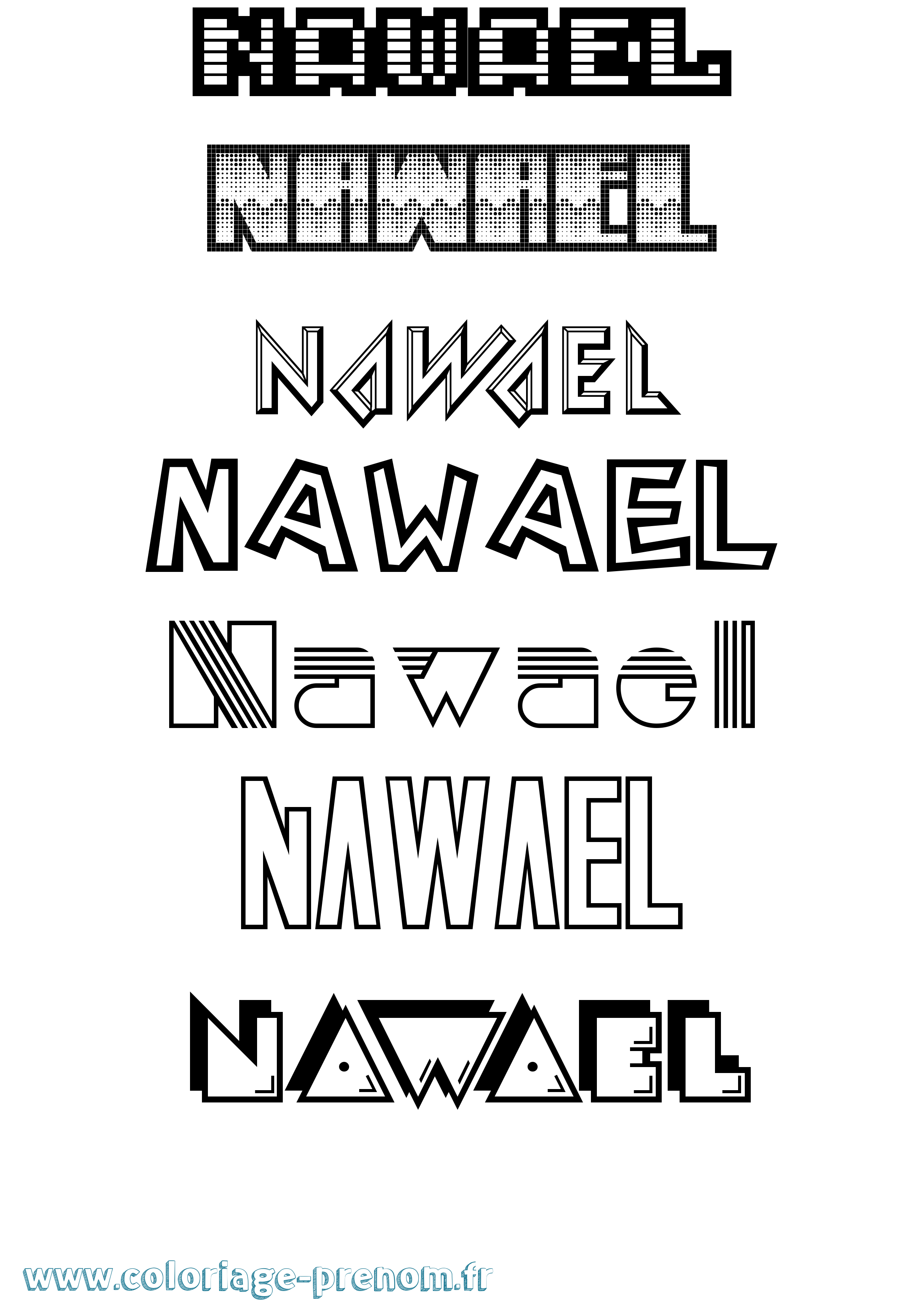 Coloriage Nawael Jeux Vidéos Coloriage prénom Nawael Jeux Vidéos