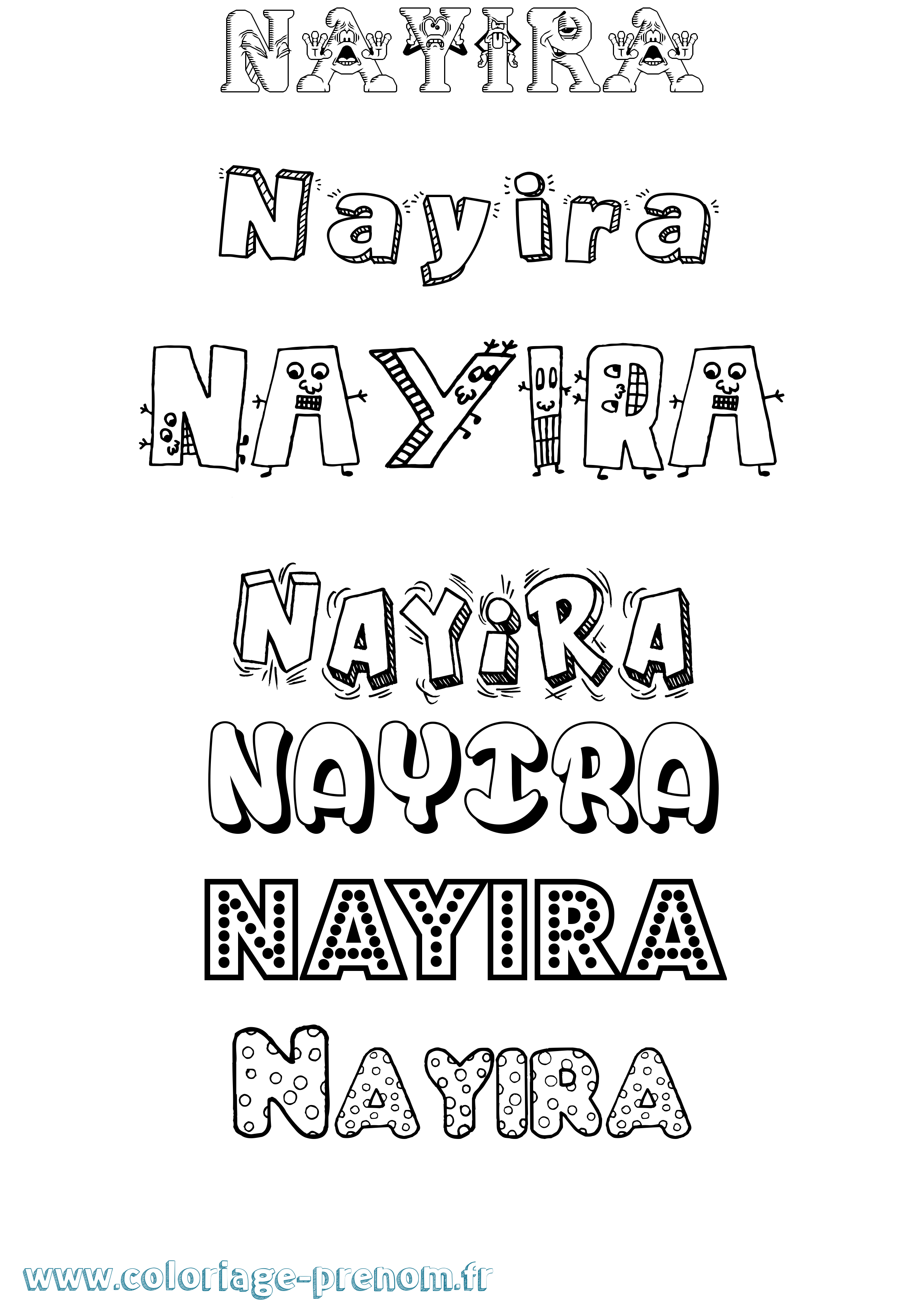 Coloriage Nayira Fun Coloriage prénom Nayira Fun