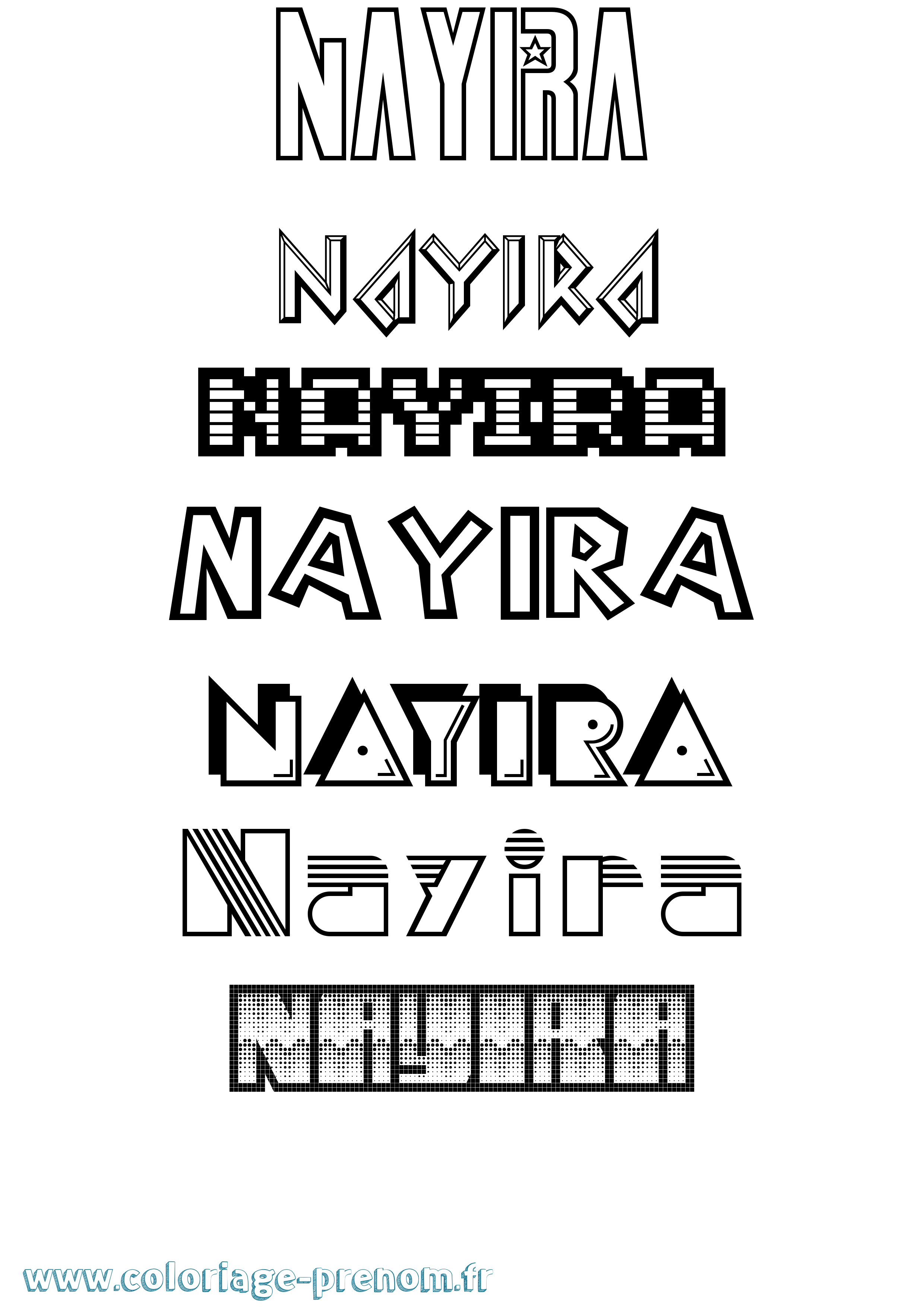 Coloriage Nayira Jeux Vidéos Coloriage prénom Nayira Jeux Vidéos