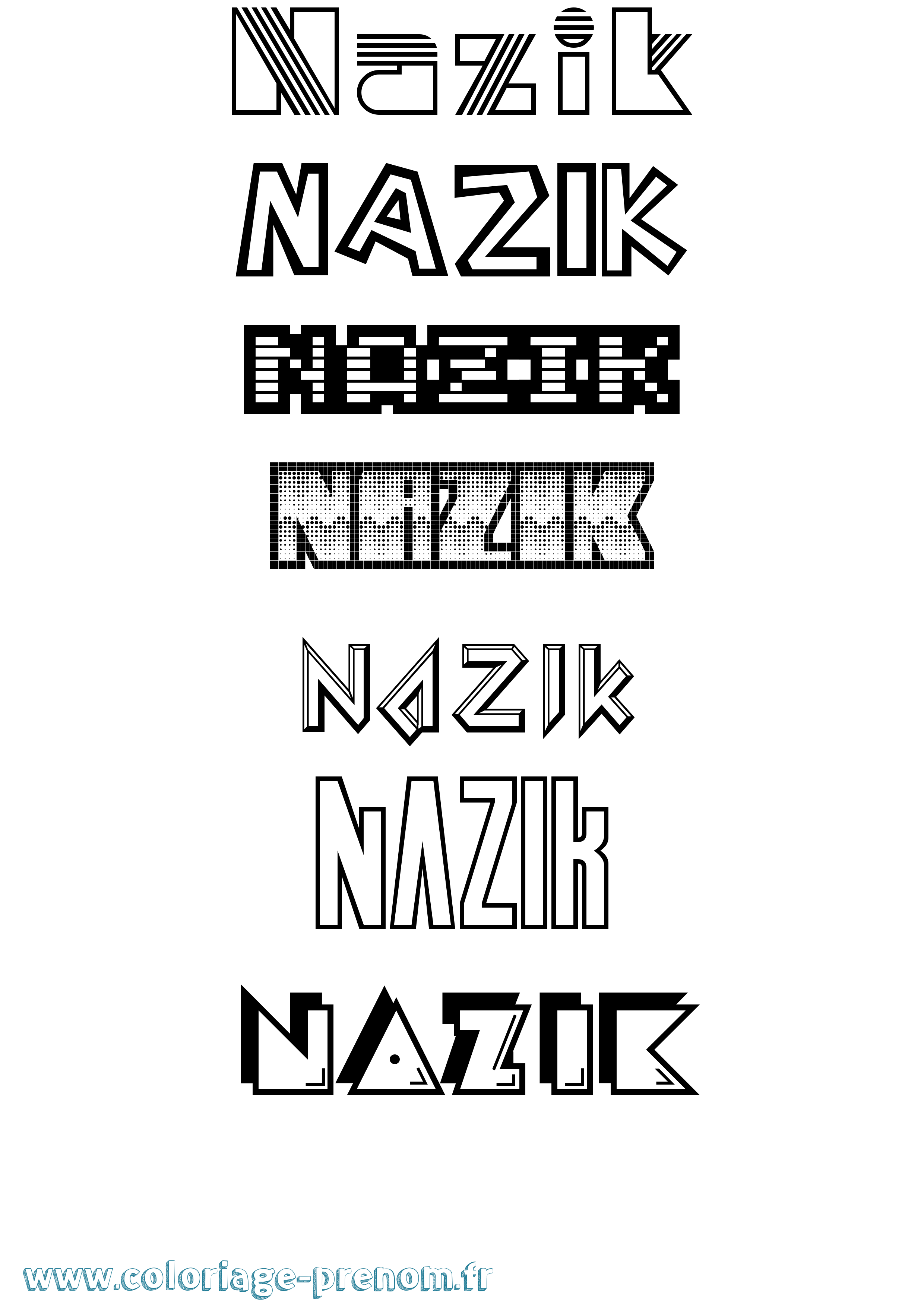 Coloriage Nazik Jeux Vidéos Coloriage prénom Nazik Jeux Vidéos