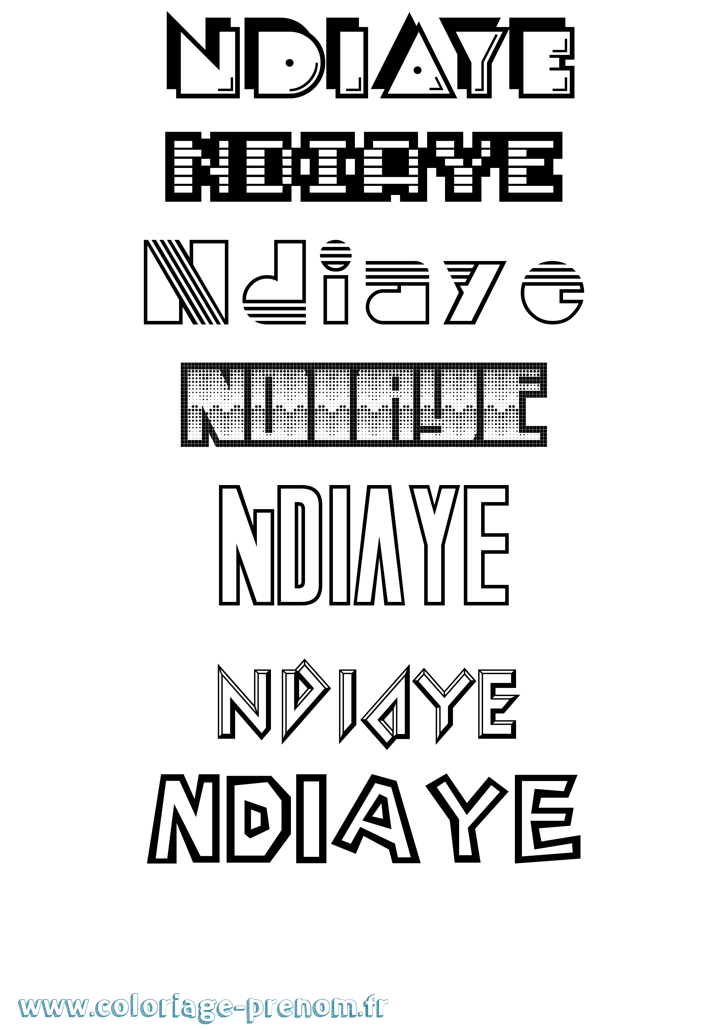 Coloriage Ndiaye Jeux Vidéos Coloriage prénom Ndiaye Jeux Vidéos
