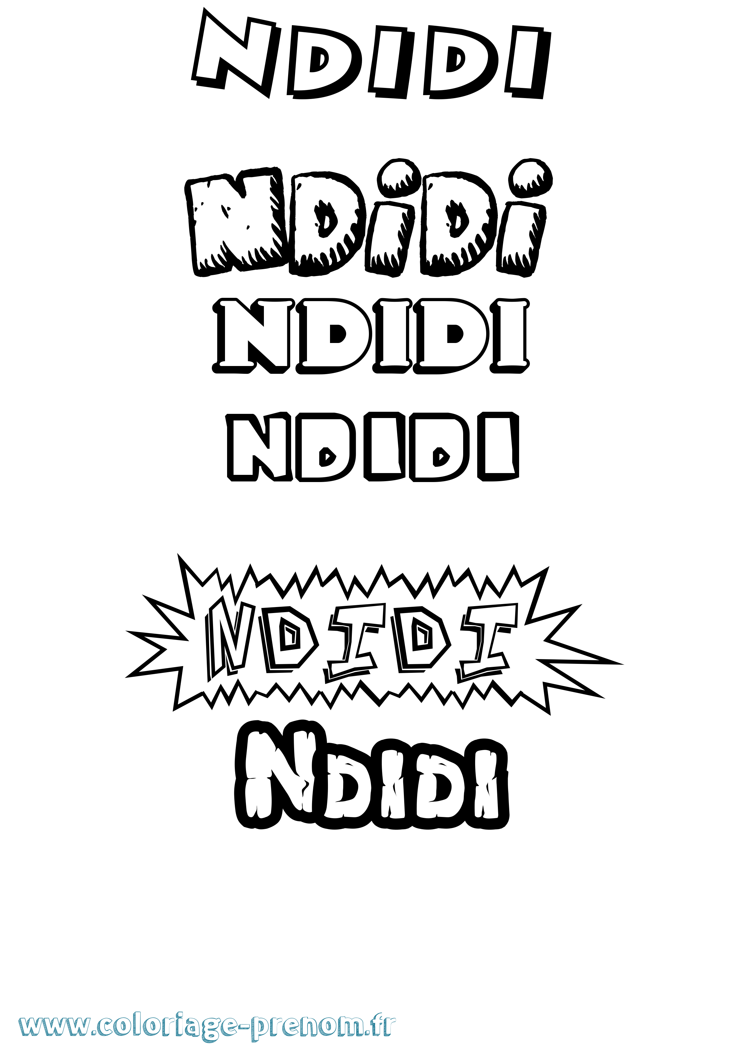 Coloriage Ndidi Dessin Animé Coloriage prénom Ndidi Dessin Animé