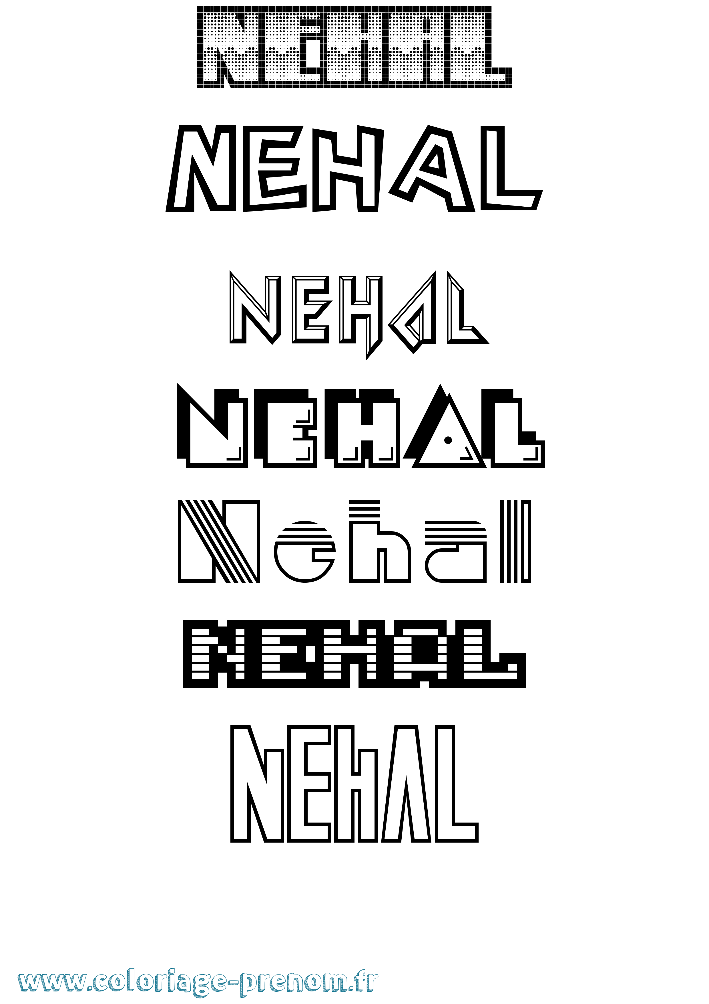 Coloriage Nehal Jeux Vidéos Coloriage prénom Nehal Jeux Vidéos