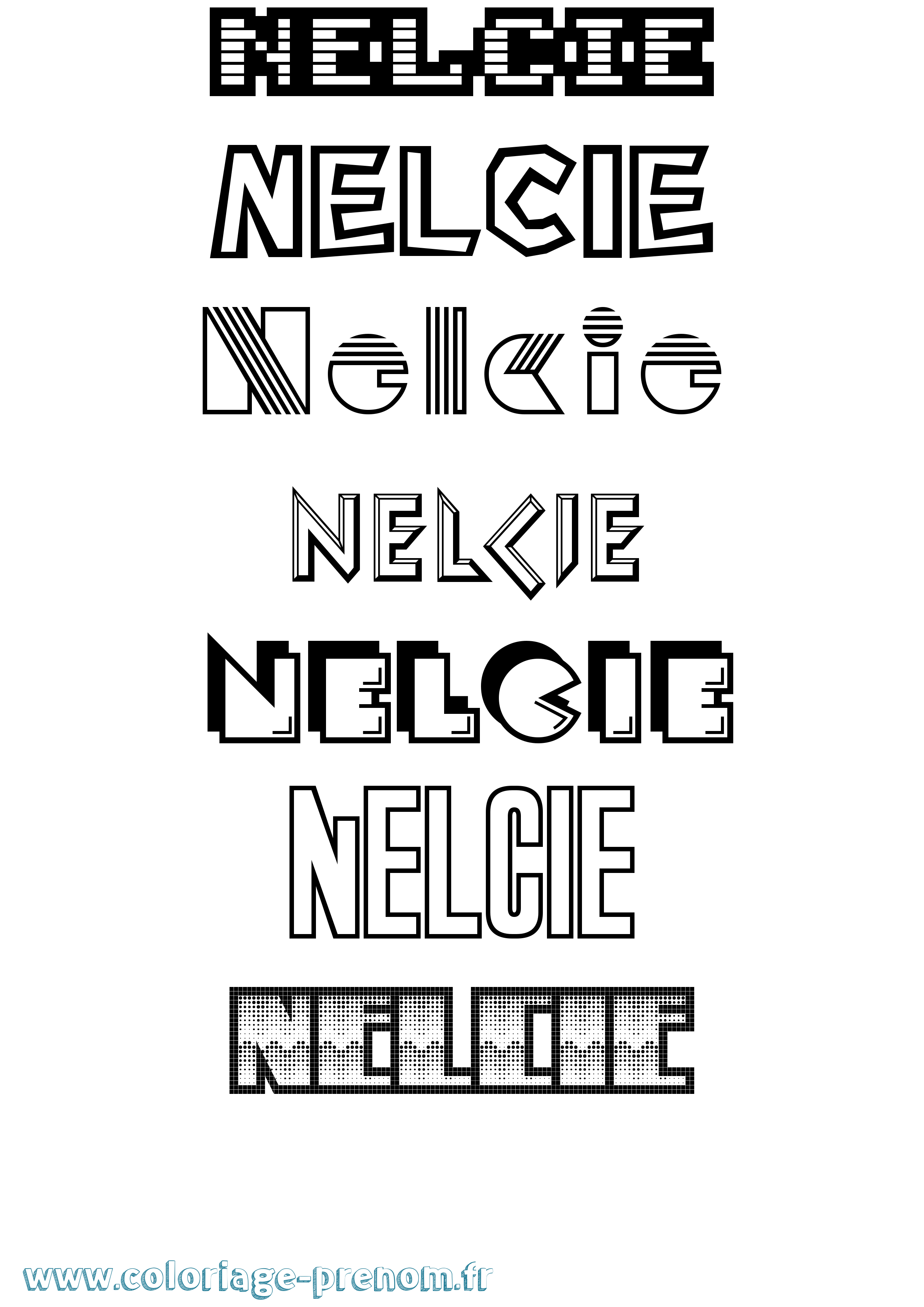 Coloriage Nelcie Jeux Vidéos Coloriage prénom Nelcie Jeux Vidéos