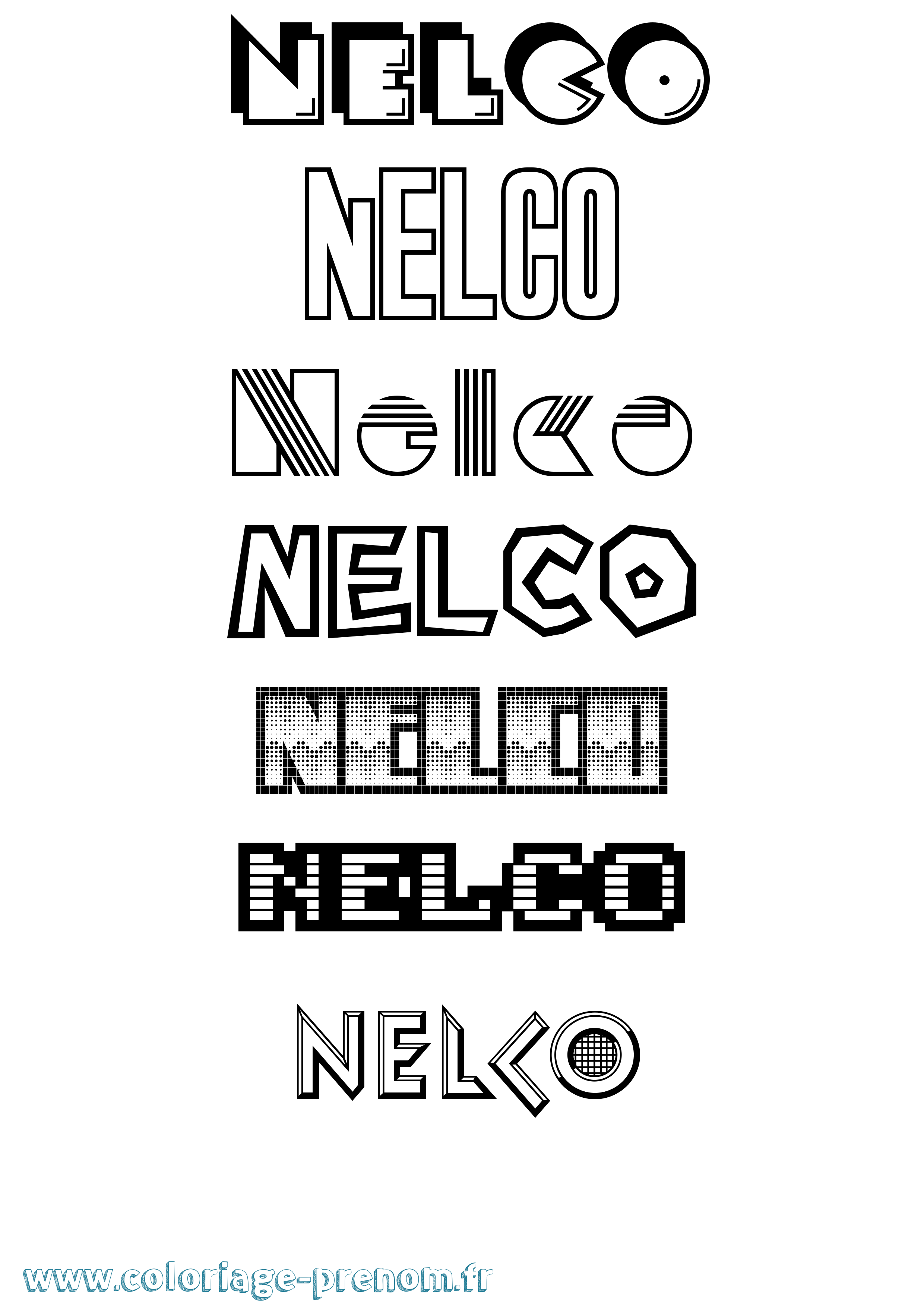 Coloriage Nelco Jeux Vidéos Coloriage prénom Nelco Jeux Vidéos