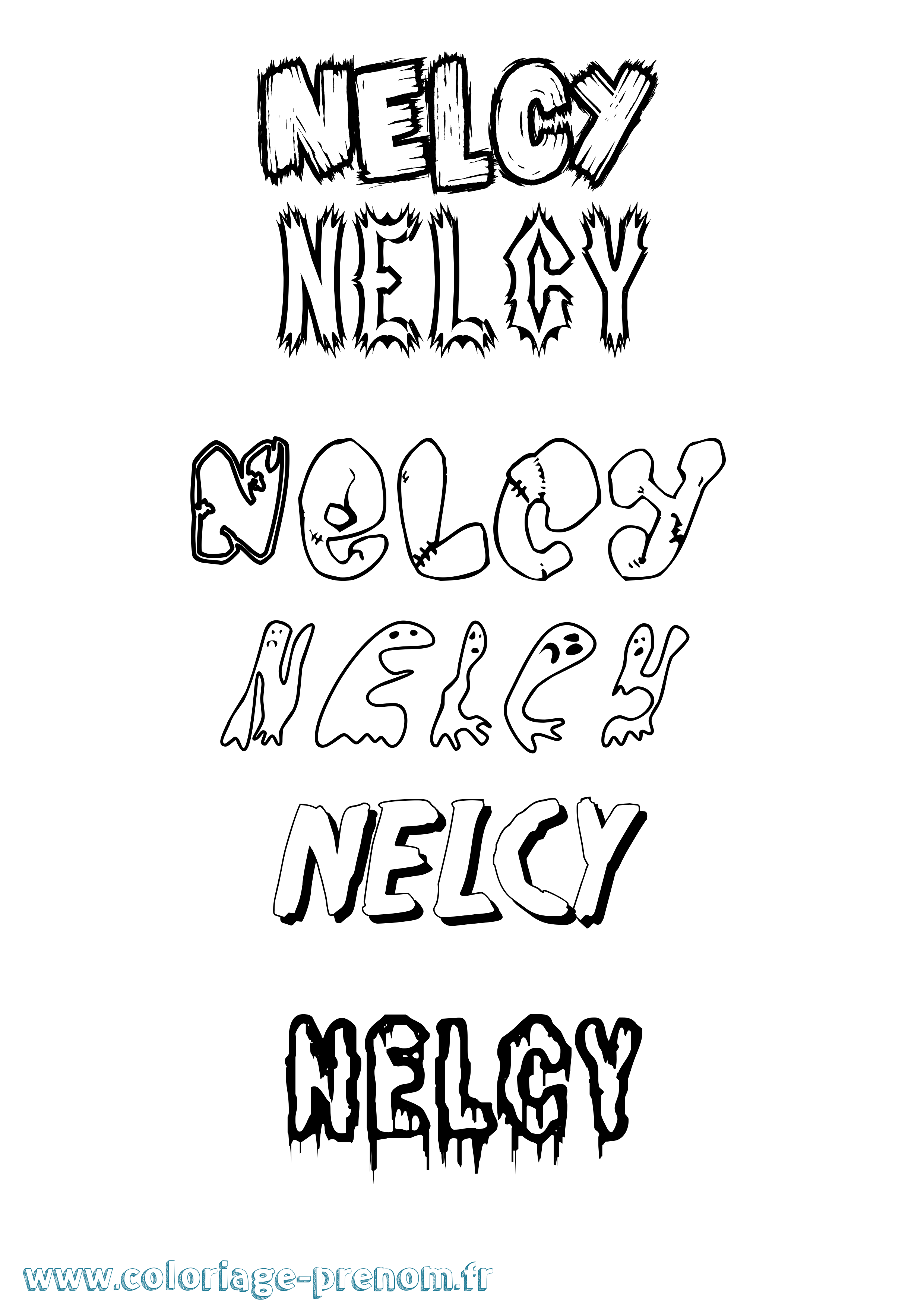 Coloriage Nelcy Frisson Coloriage prénom Nelcy Frisson
