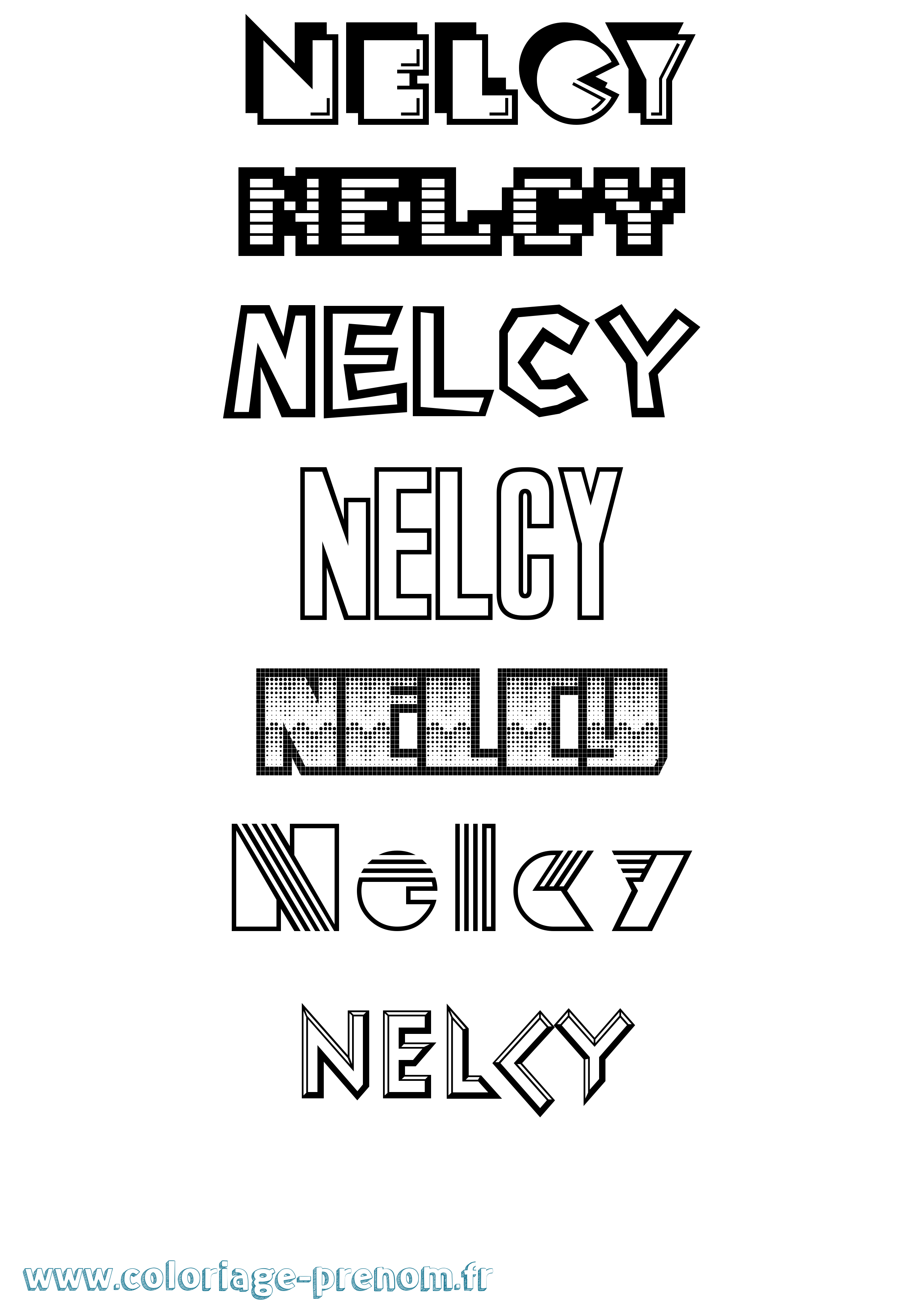Coloriage Nelcy Jeux Vidéos Coloriage prénom Nelcy Jeux Vidéos