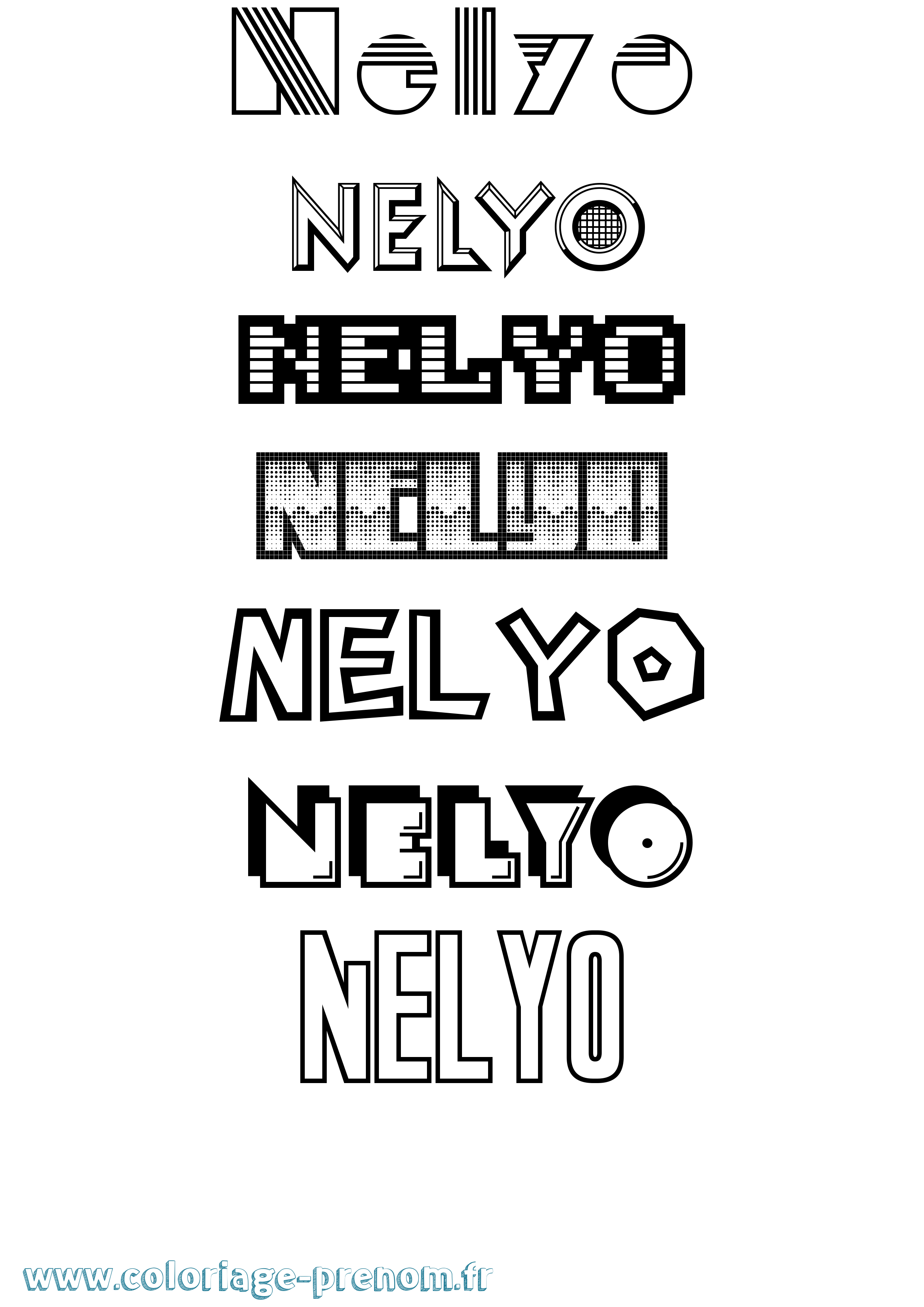 Coloriage Nelyo Jeux Vidéos Coloriage prénom Nelyo Jeux Vidéos