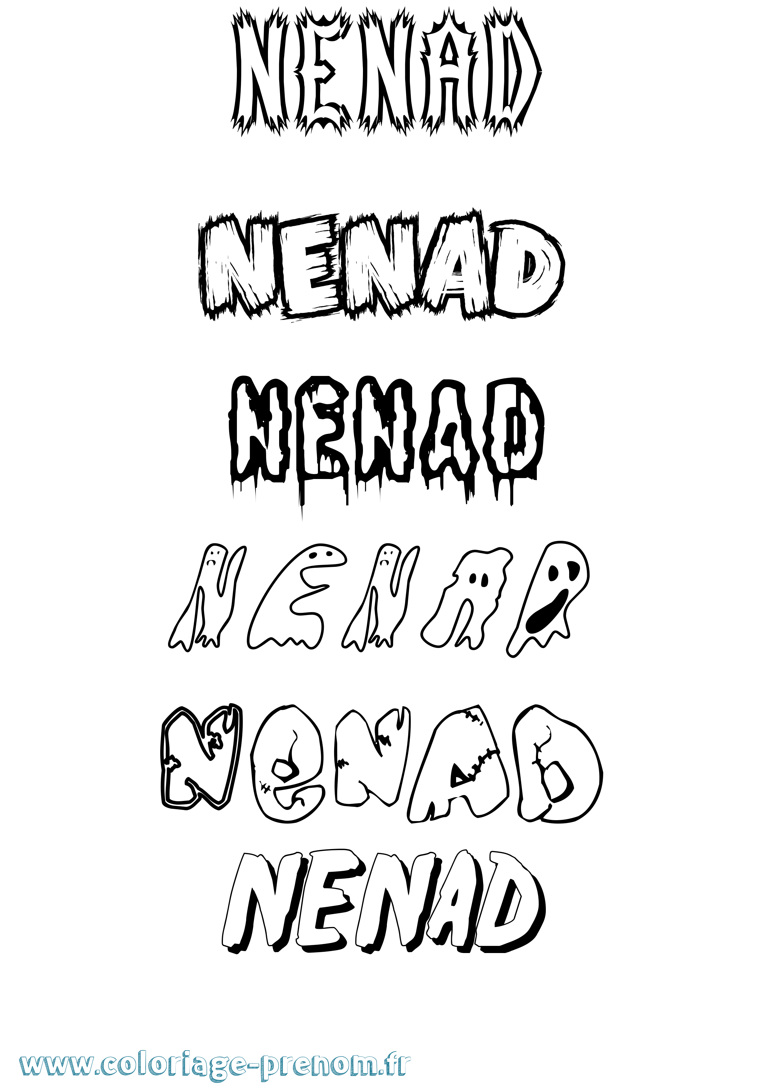 Coloriage Nenad Frisson Coloriage prénom Nenad Frisson