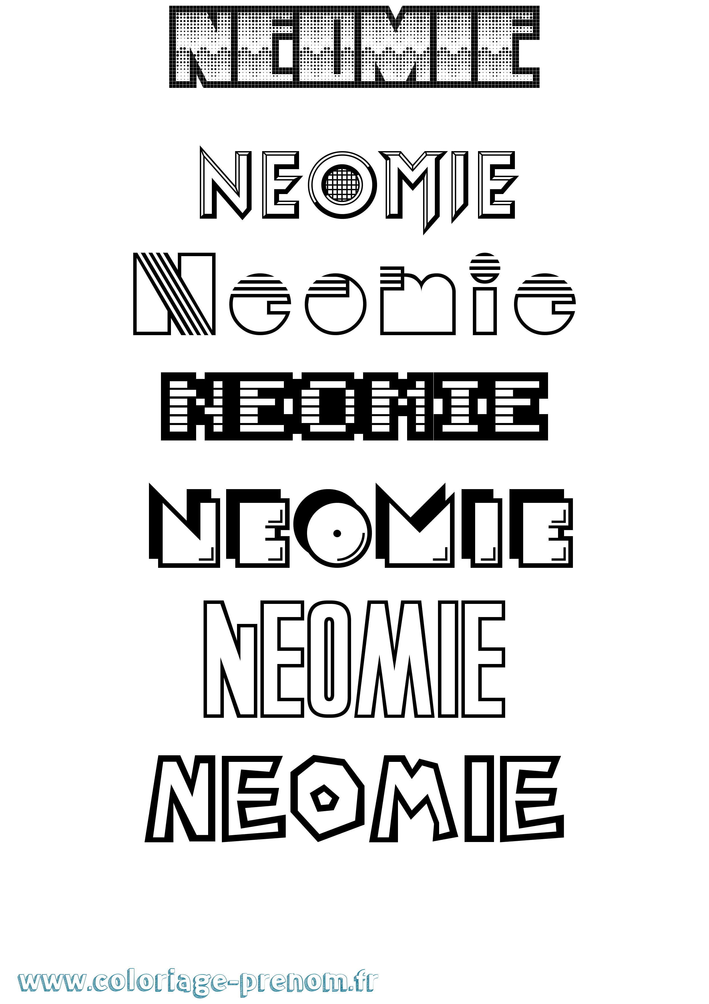 Coloriage Neomie Jeux Vidéos Coloriage prénom Neomie Jeux Vidéos