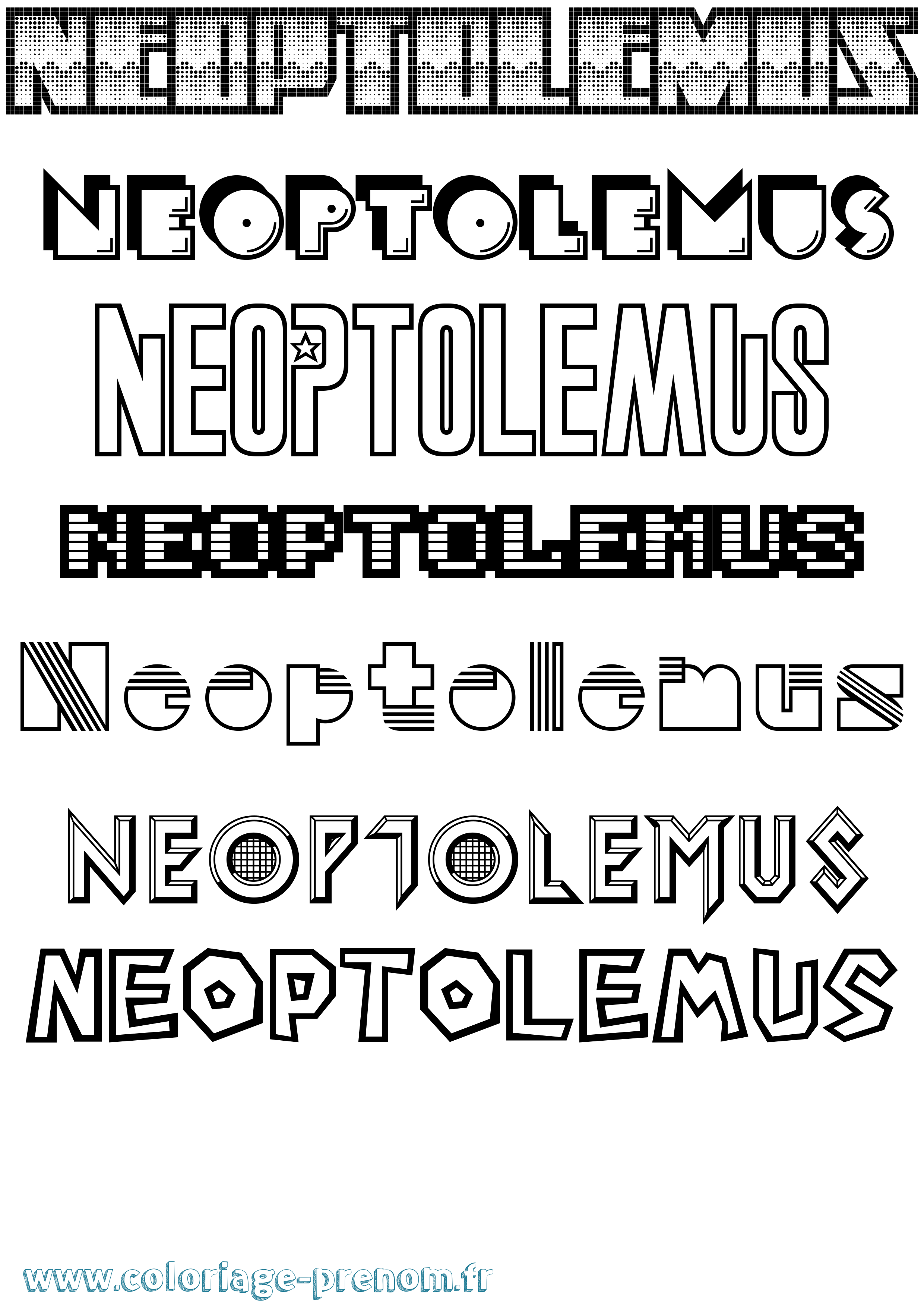 Coloriage Neoptolemus Jeux Vidéos Coloriage prénom Neoptolemus Jeux Vidéos