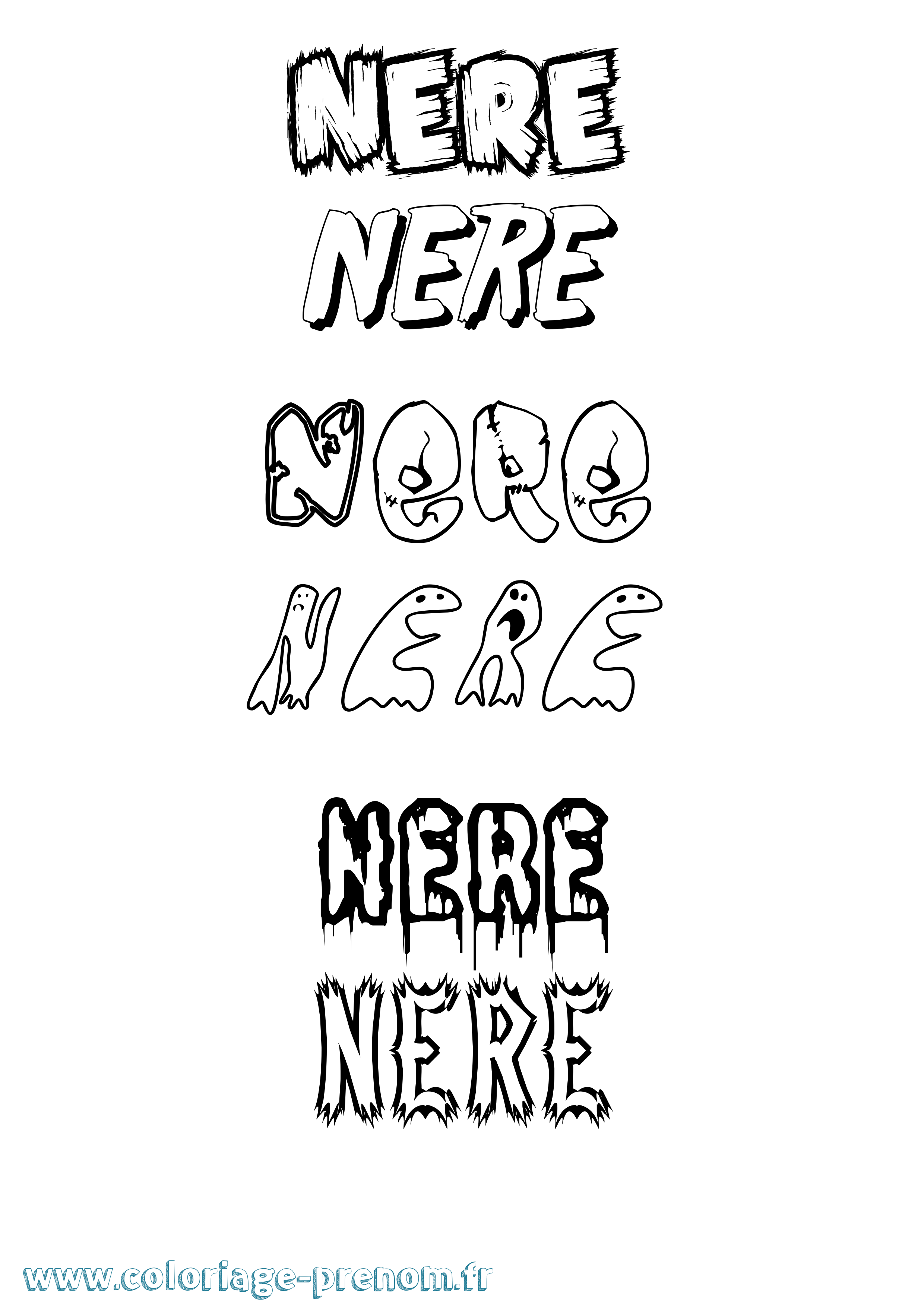 Coloriage Nere Frisson Coloriage prénom Nere Frisson