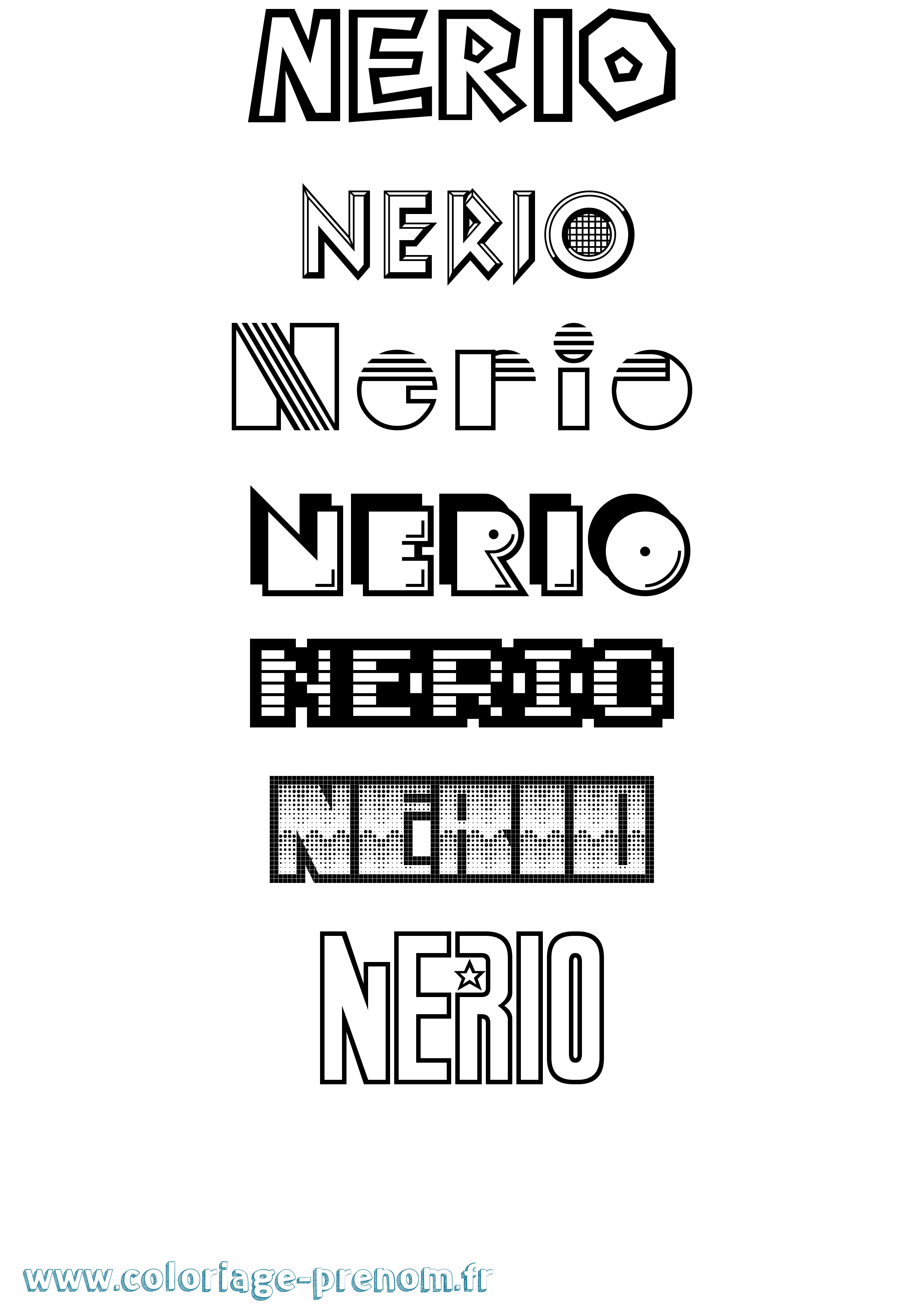 Coloriage Nerio Jeux Vidéos Coloriage prénom Nerio Jeux Vidéos