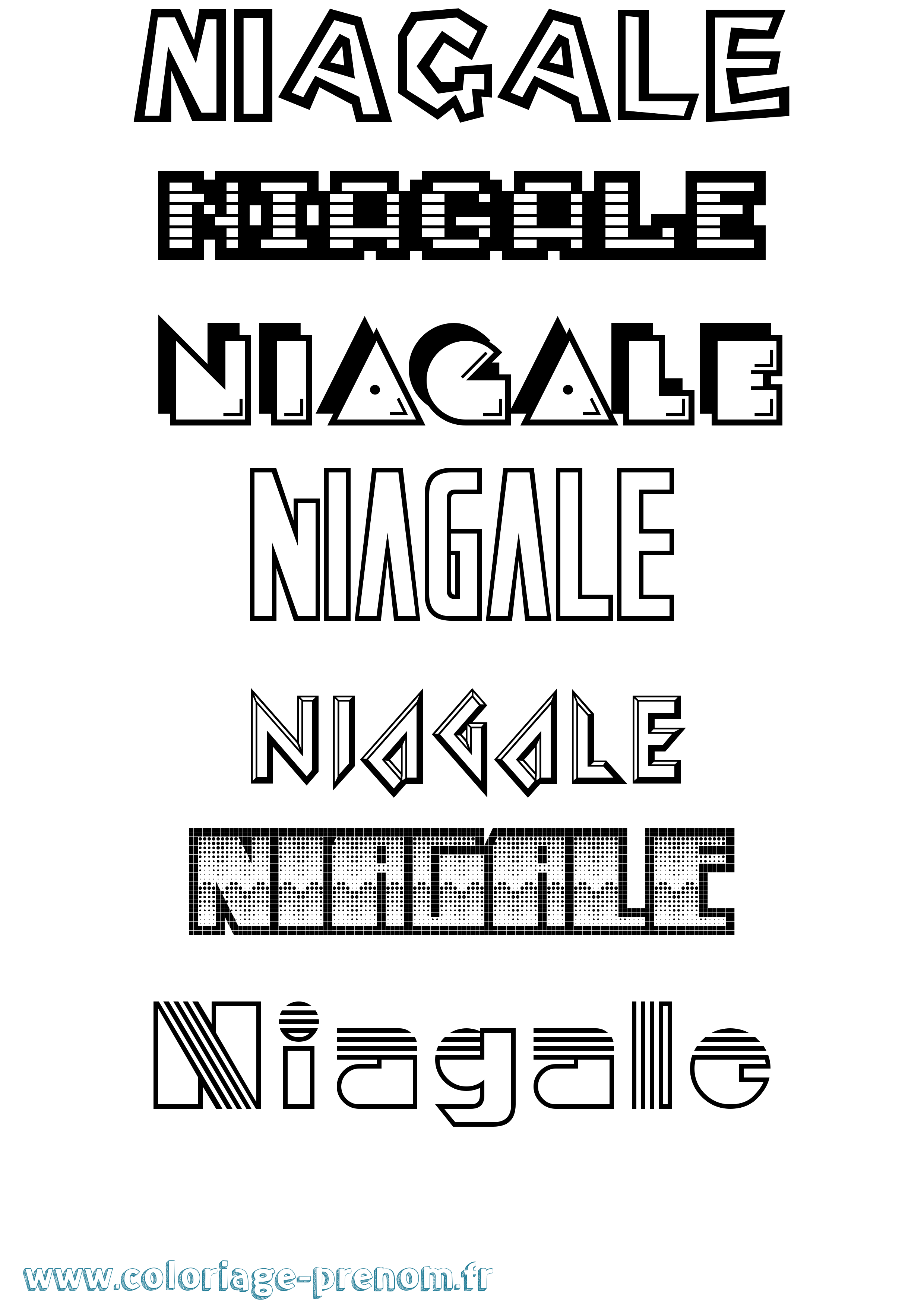 Coloriage Niagale Jeux Vidéos Coloriage prénom Niagale Jeux Vidéos