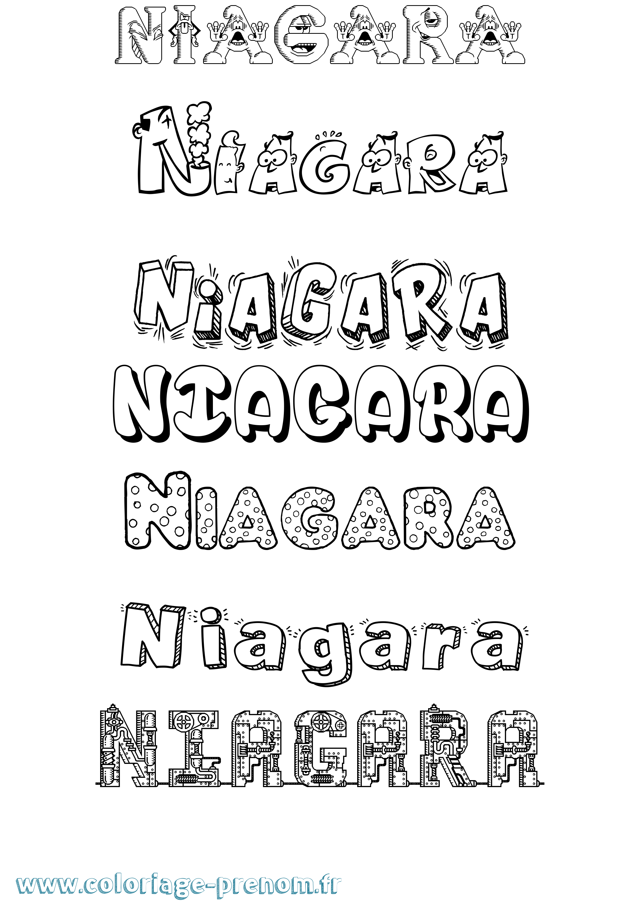 Coloriage Niagara Fun Coloriage prénom Niagara Fun