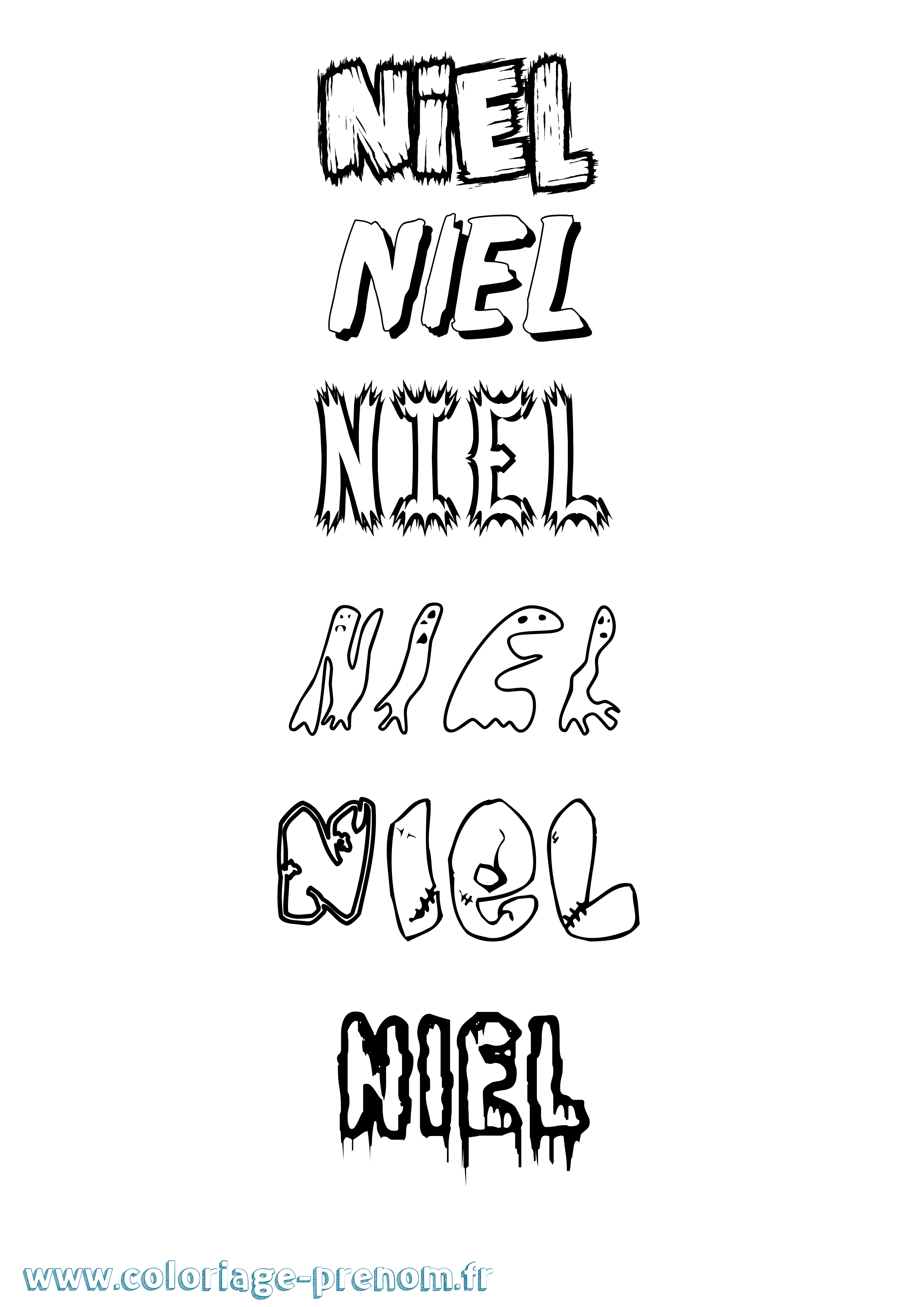 Coloriage Niel Frisson Coloriage prénom Niel Frisson