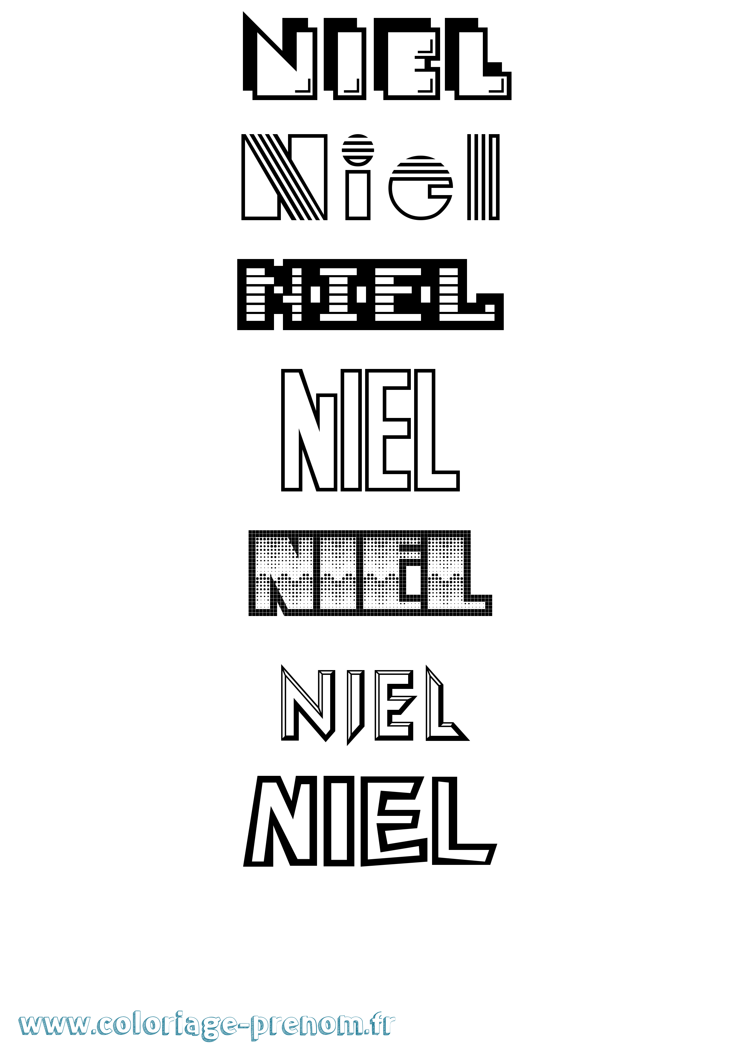 Coloriage Niel Jeux Vidéos Coloriage prénom Niel Jeux Vidéos