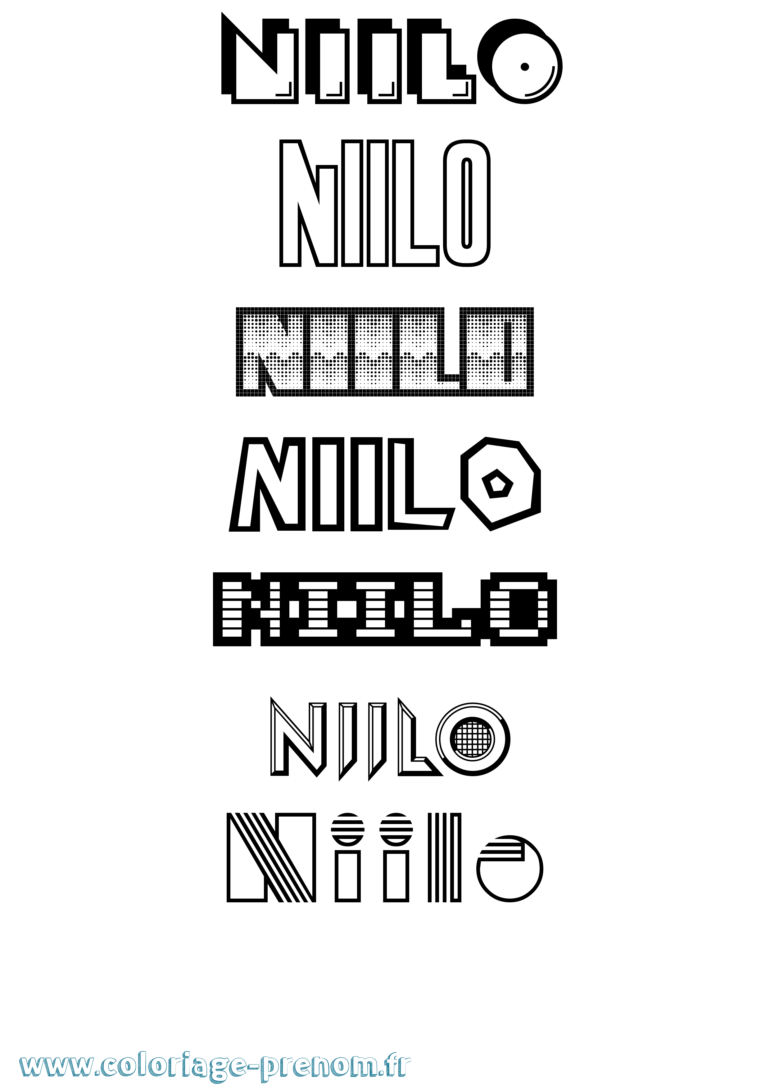 Coloriage Niilo Jeux Vidéos Coloriage prénom Niilo Jeux Vidéos
