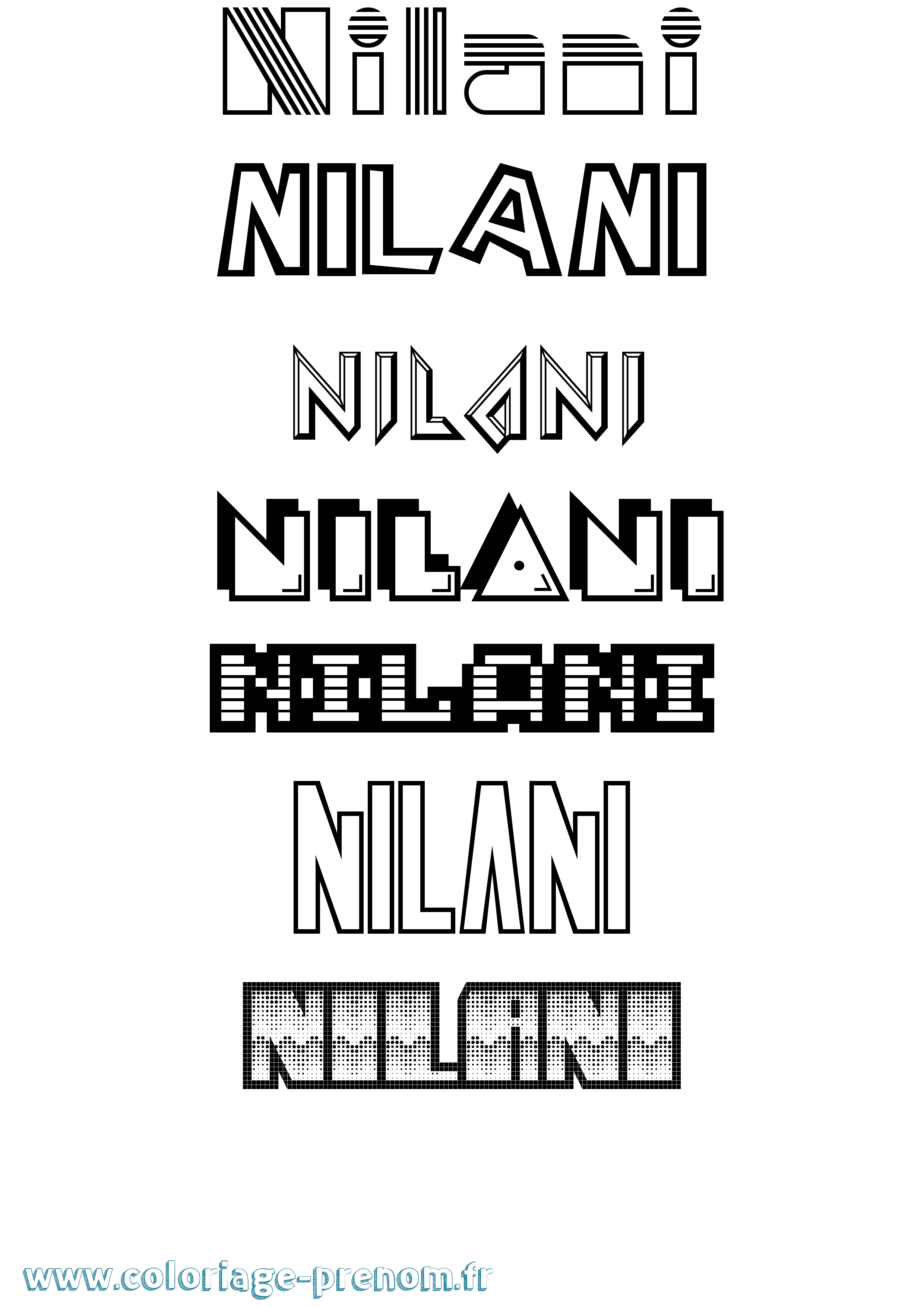 Coloriage Nilani Jeux Vidéos Coloriage prénom Nilani Jeux Vidéos