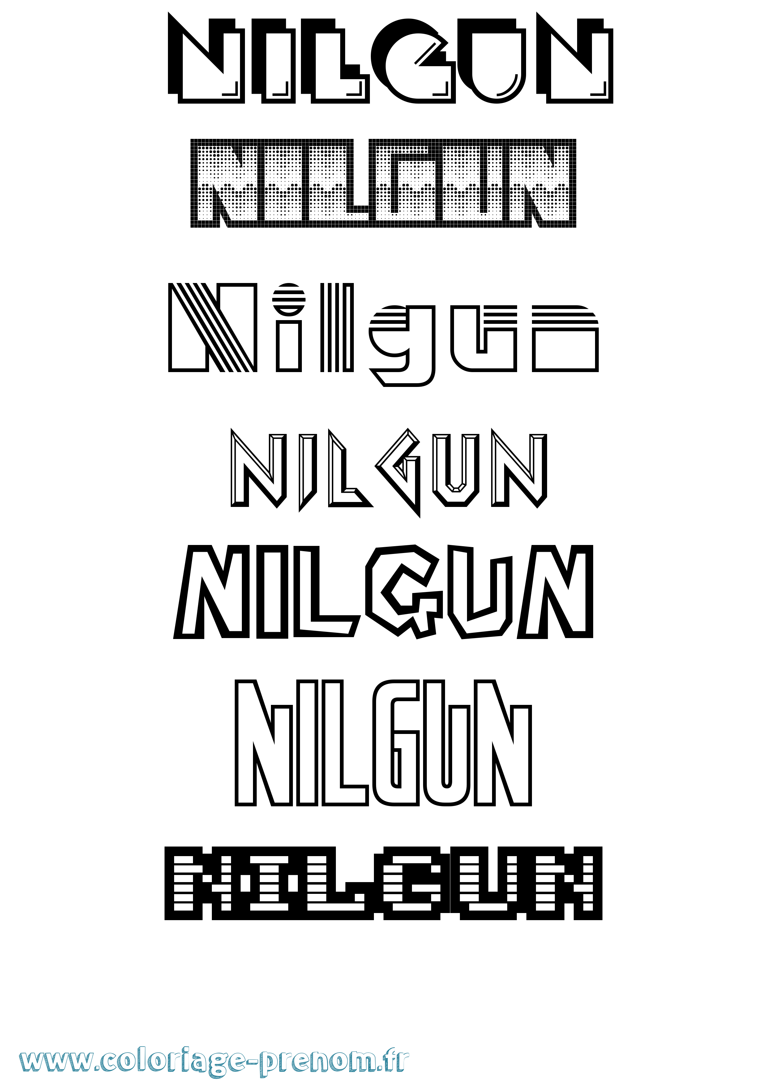 Coloriage Nilgun Jeux Vidéos Coloriage prénom Nilgun Jeux Vidéos