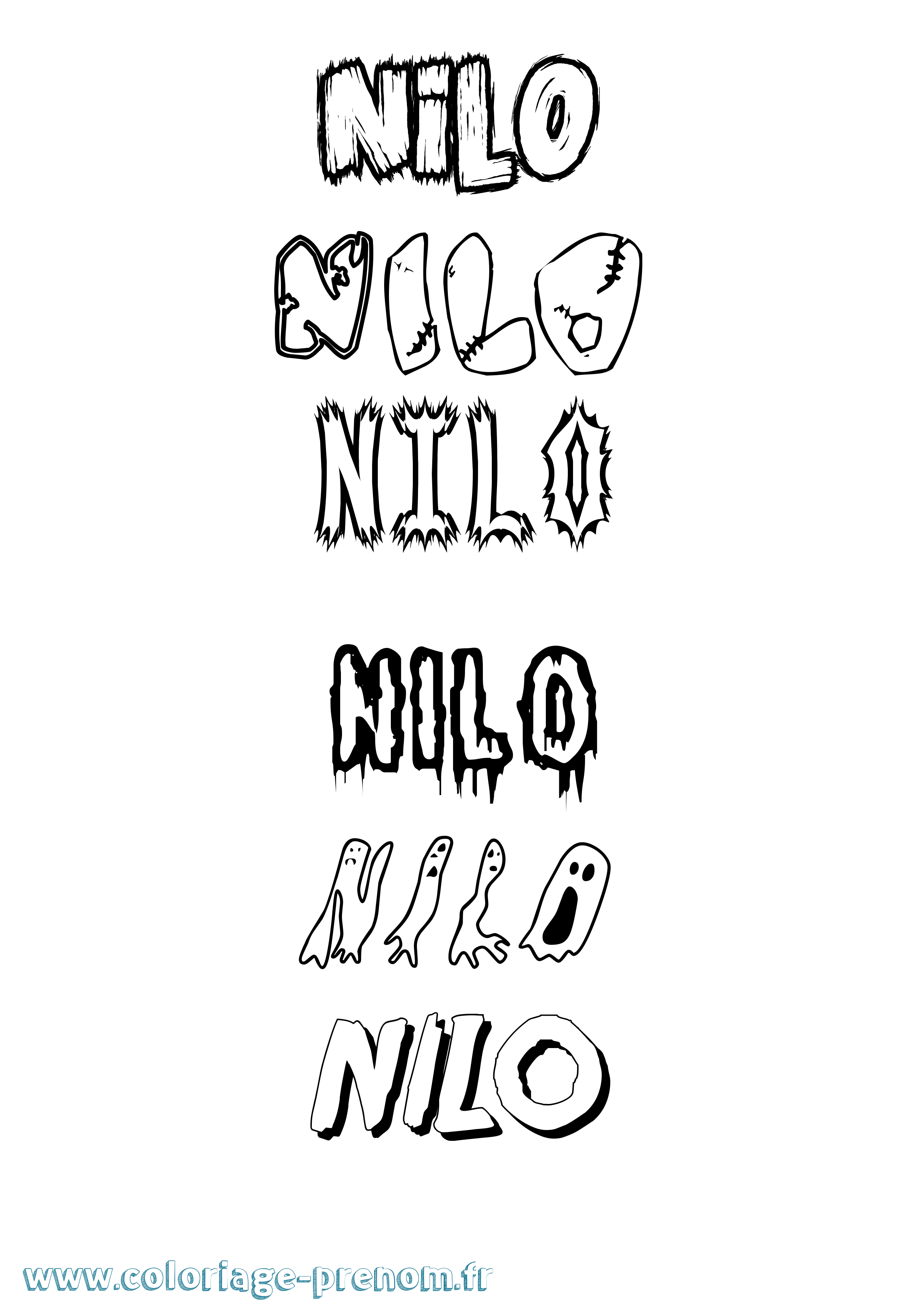 Coloriage Nilo Frisson Coloriage prénom Nilo Frisson