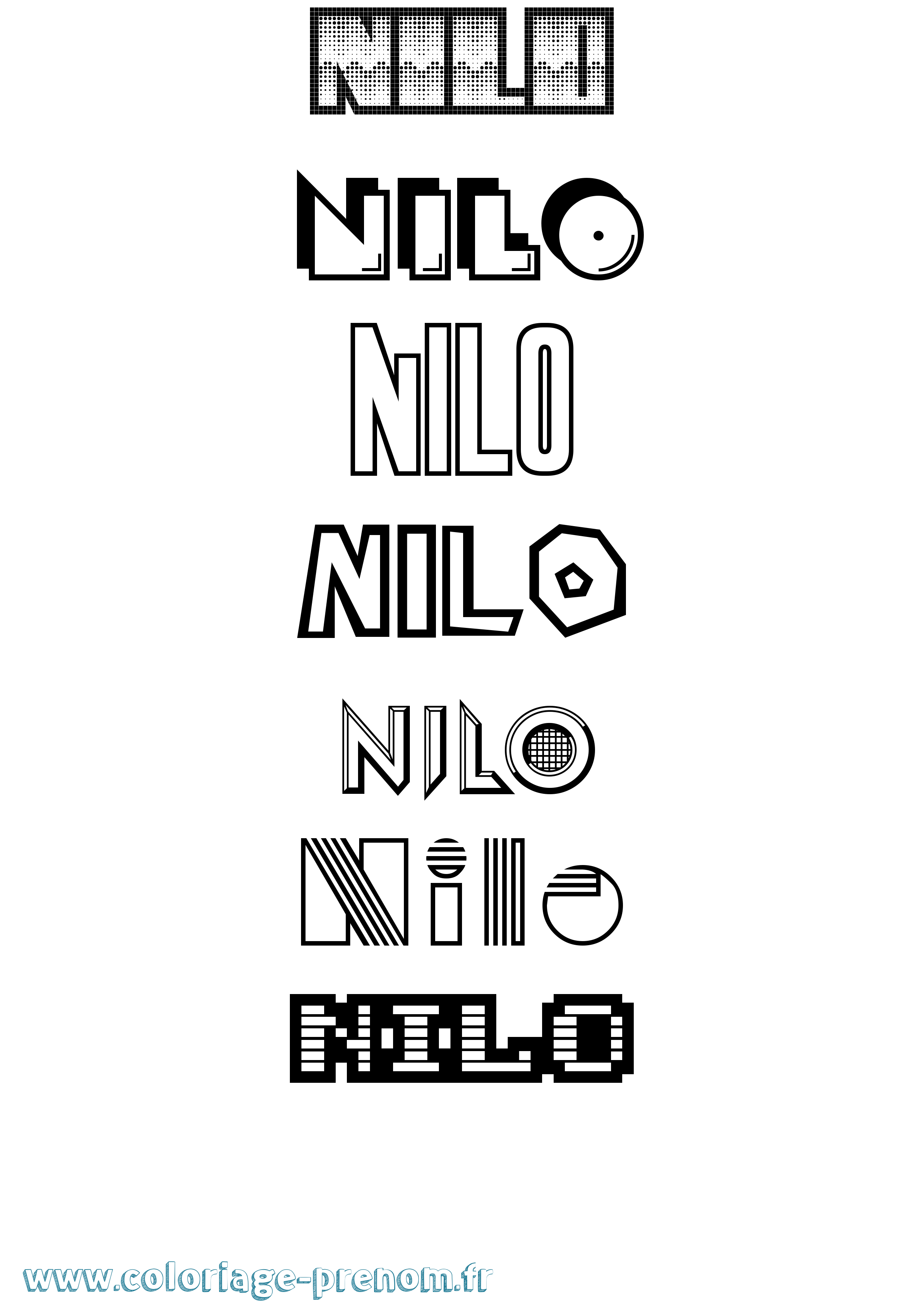 Coloriage Nilo Jeux Vidéos Coloriage prénom Nilo Jeux Vidéos