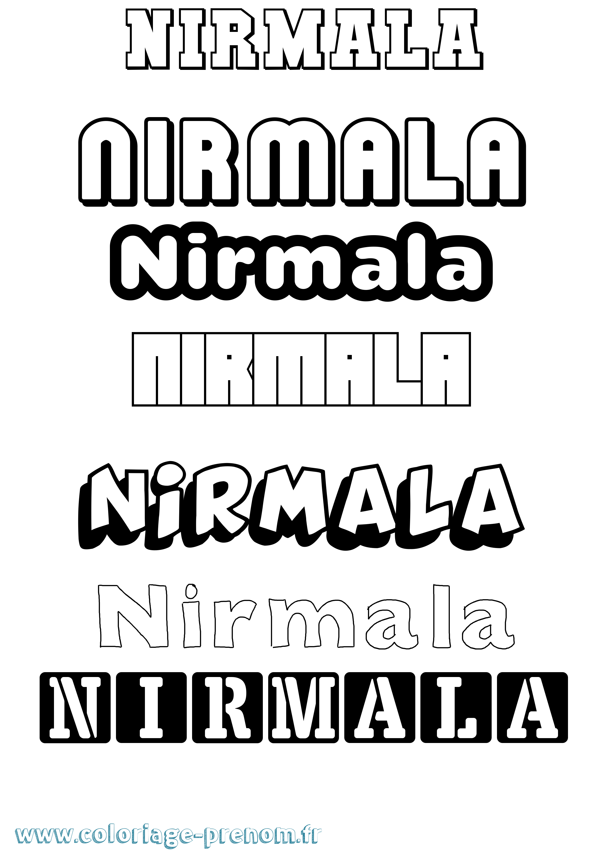 Coloriage Nirmala Simple Coloriage prénom Nirmala Simple