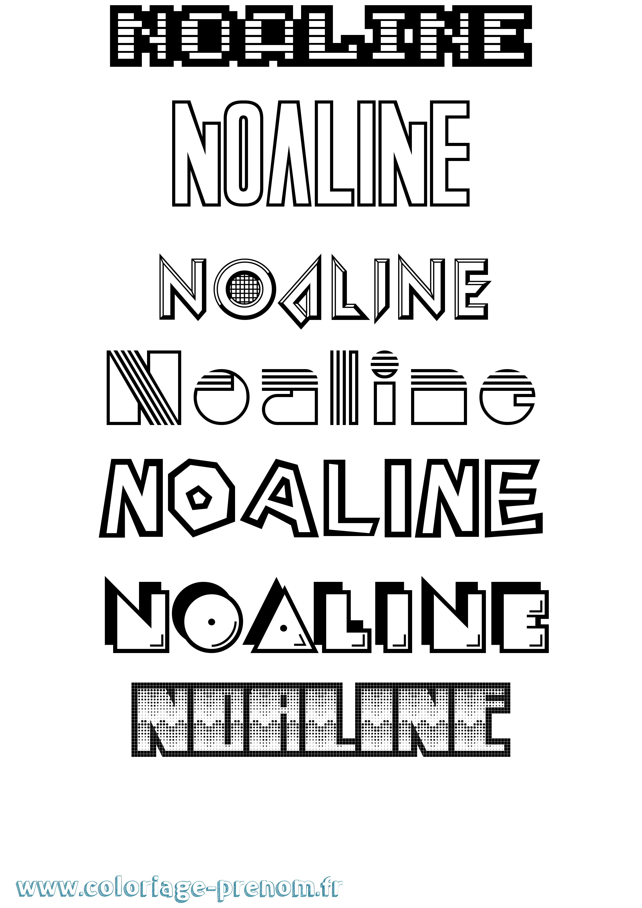 Coloriage Noaline Jeux Vidéos Coloriage prénom Noaline Jeux Vidéos