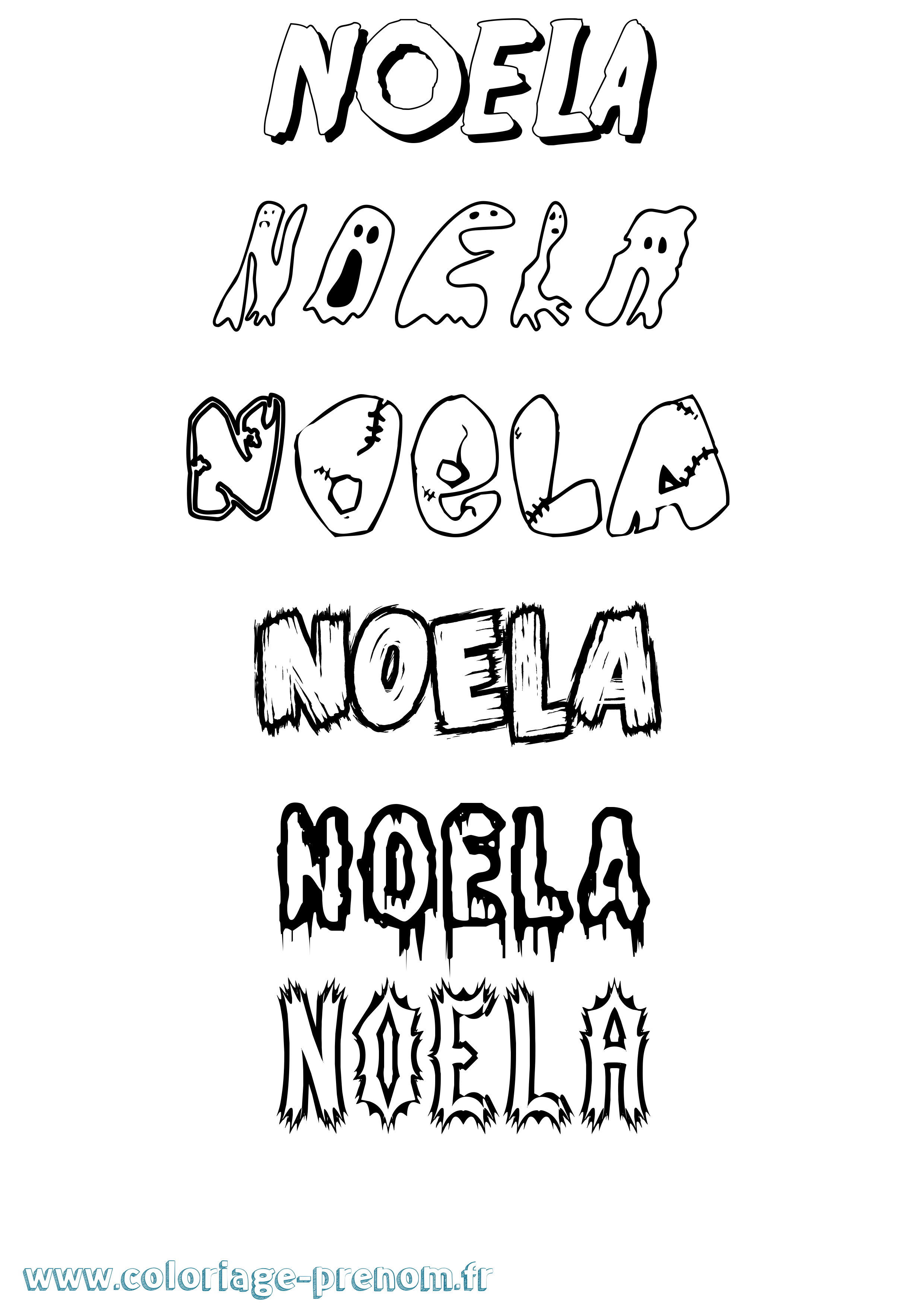 Coloriage Noela Frisson Coloriage prénom Noela Frisson