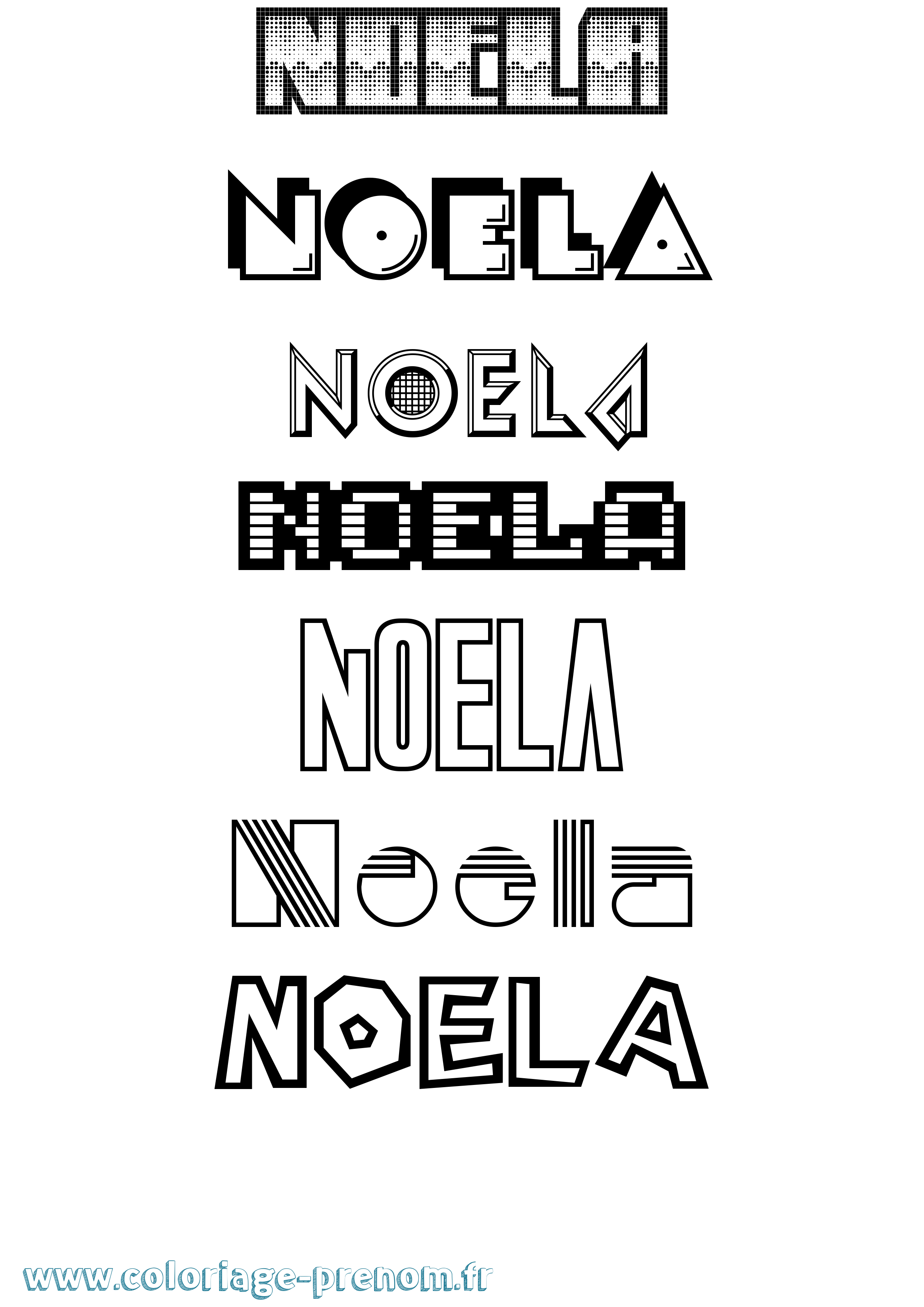 Coloriage Noela Jeux Vidéos Coloriage prénom Noela Jeux Vidéos