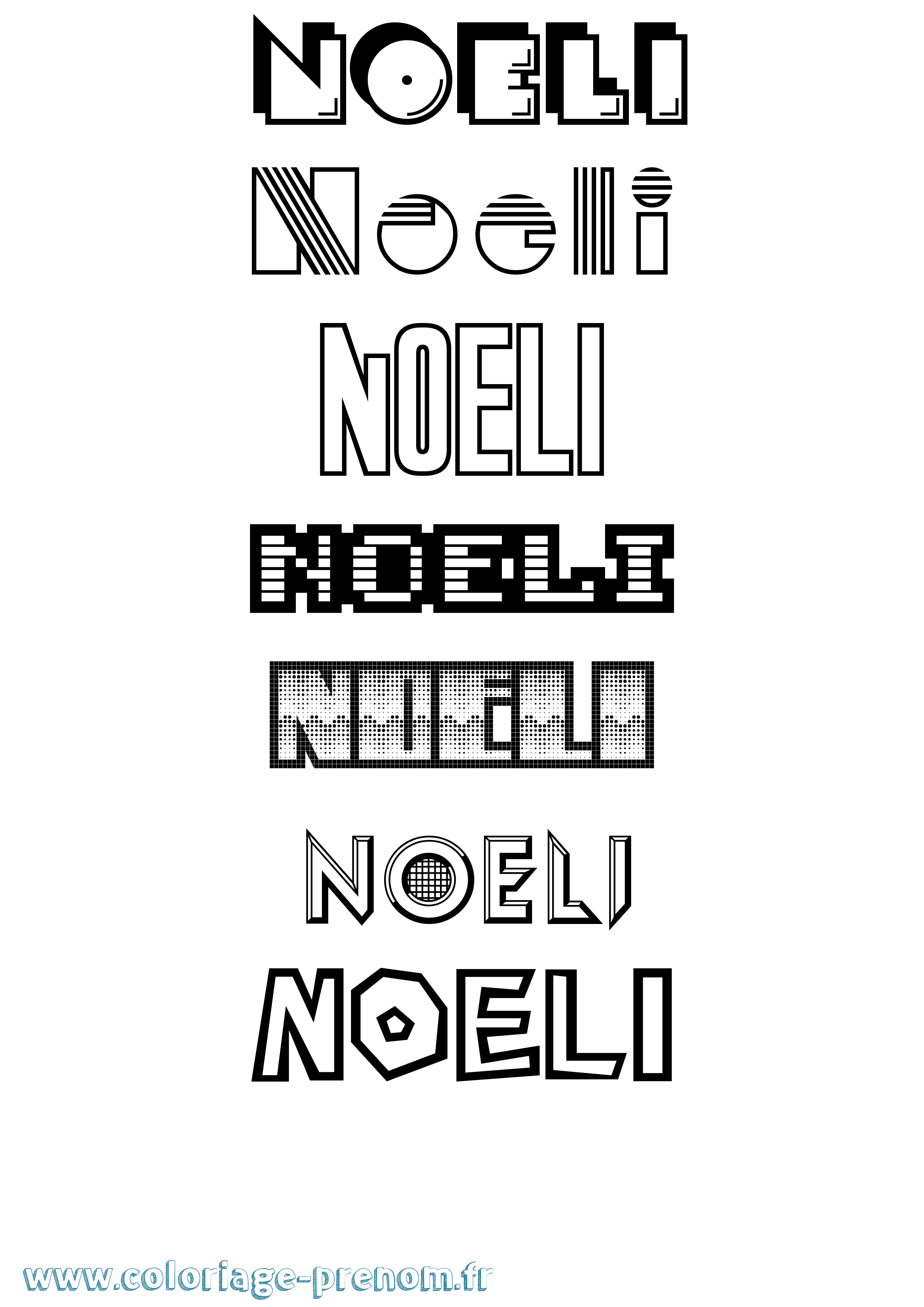 Coloriage Noeli Jeux Vidéos Coloriage prénom Noeli Jeux Vidéos