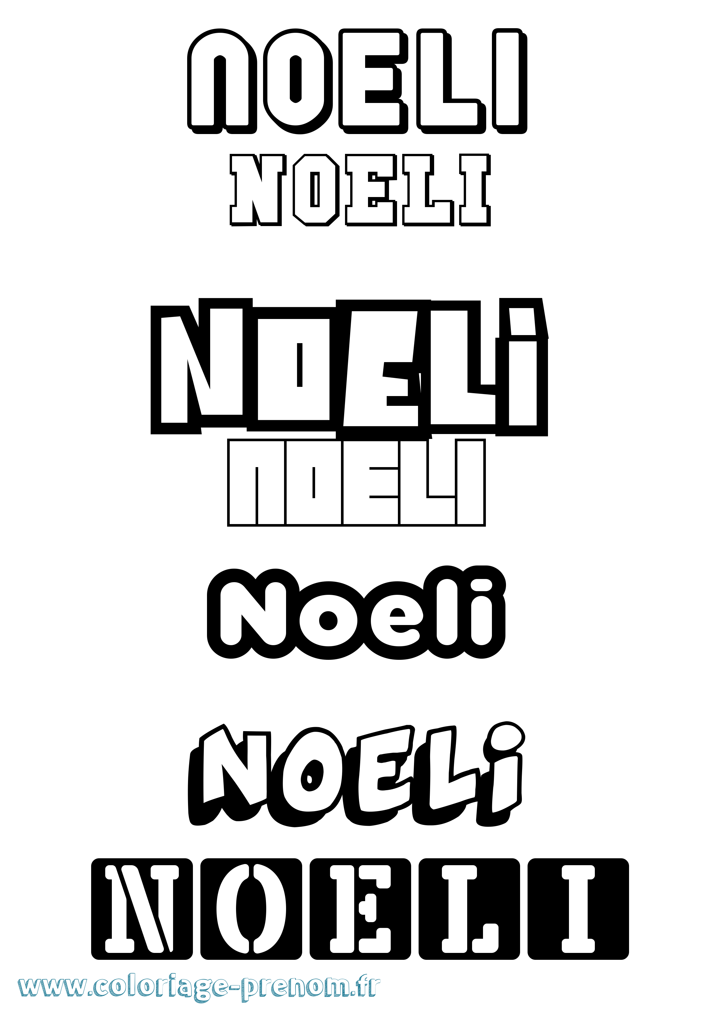 Coloriage Noeli Simple Coloriage prénom Noeli Simple