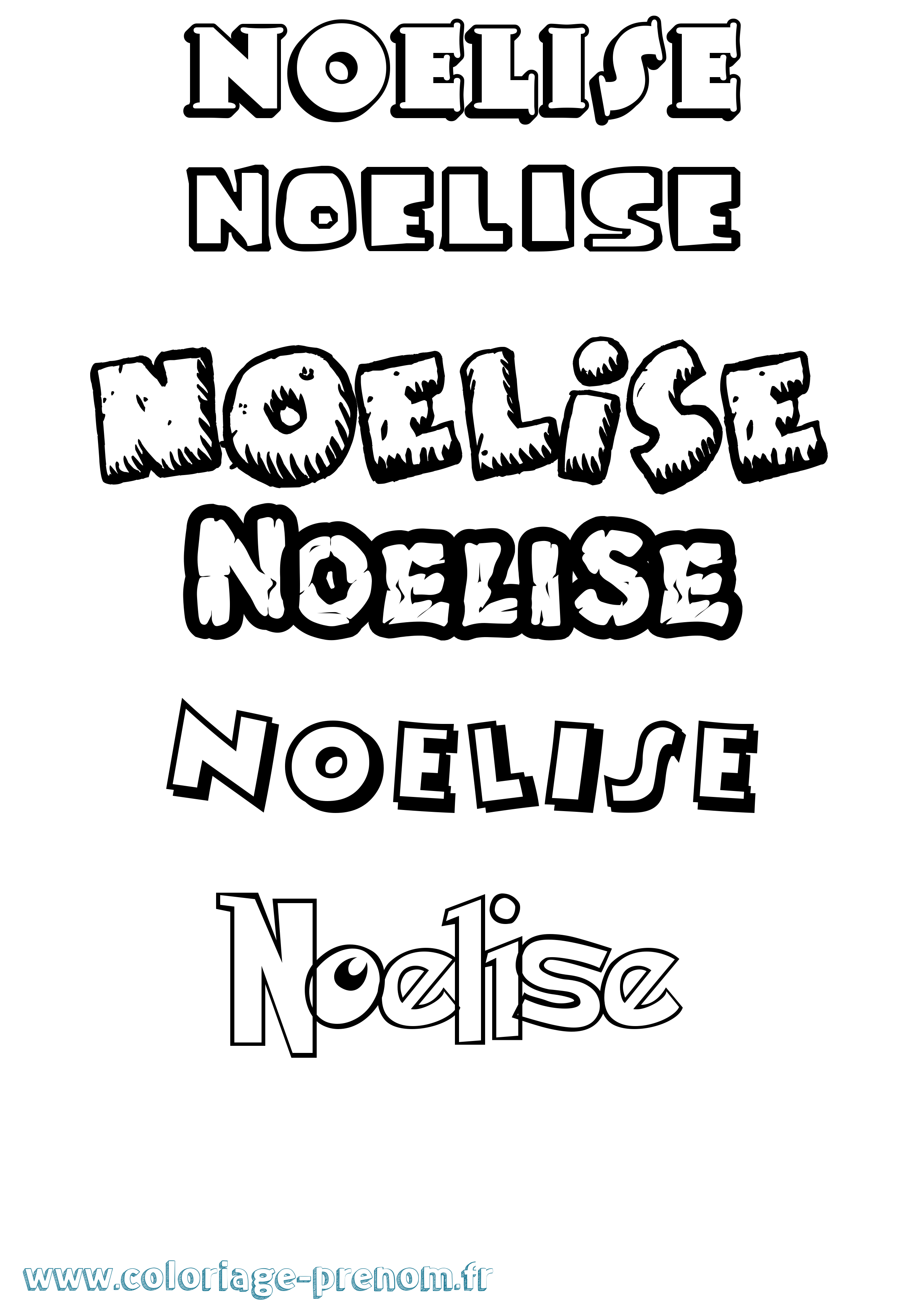 Coloriage Noelise Dessin Animé Coloriage prénom Noelise Dessin Animé