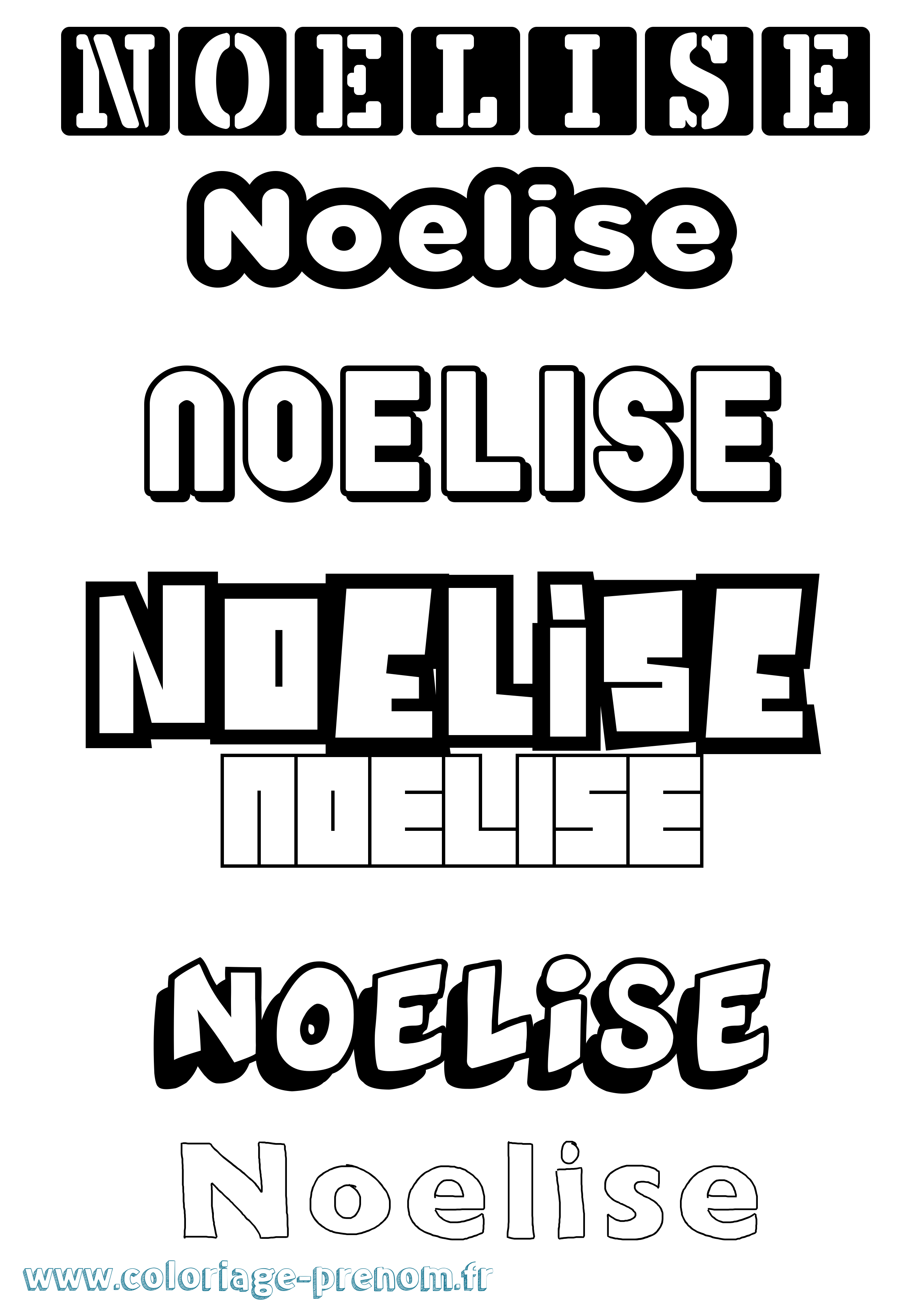 Coloriage Noelise Simple Coloriage prénom Noelise Simple