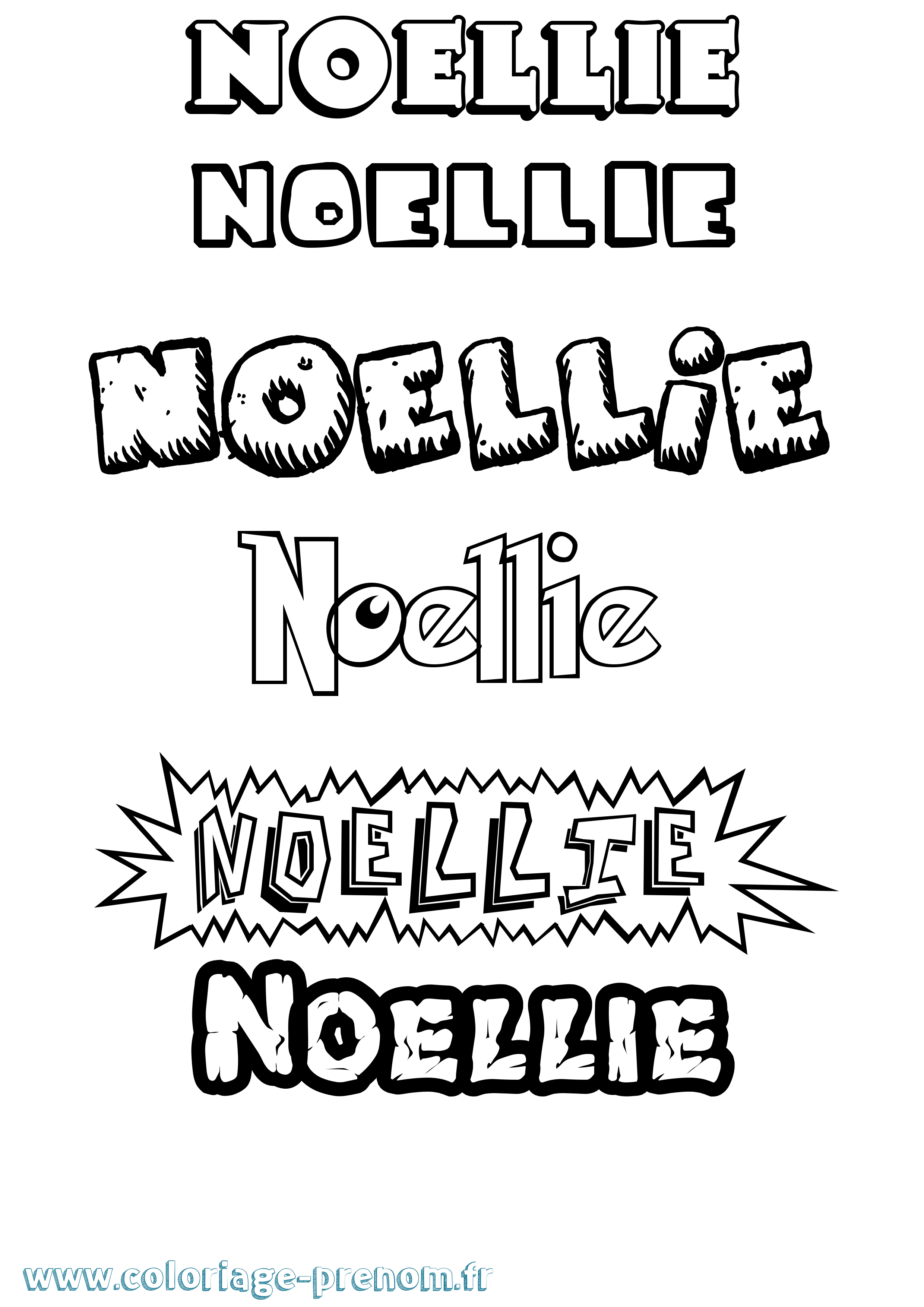 Coloriage Noellie Dessin Animé Coloriage prénom Noellie Dessin Animé